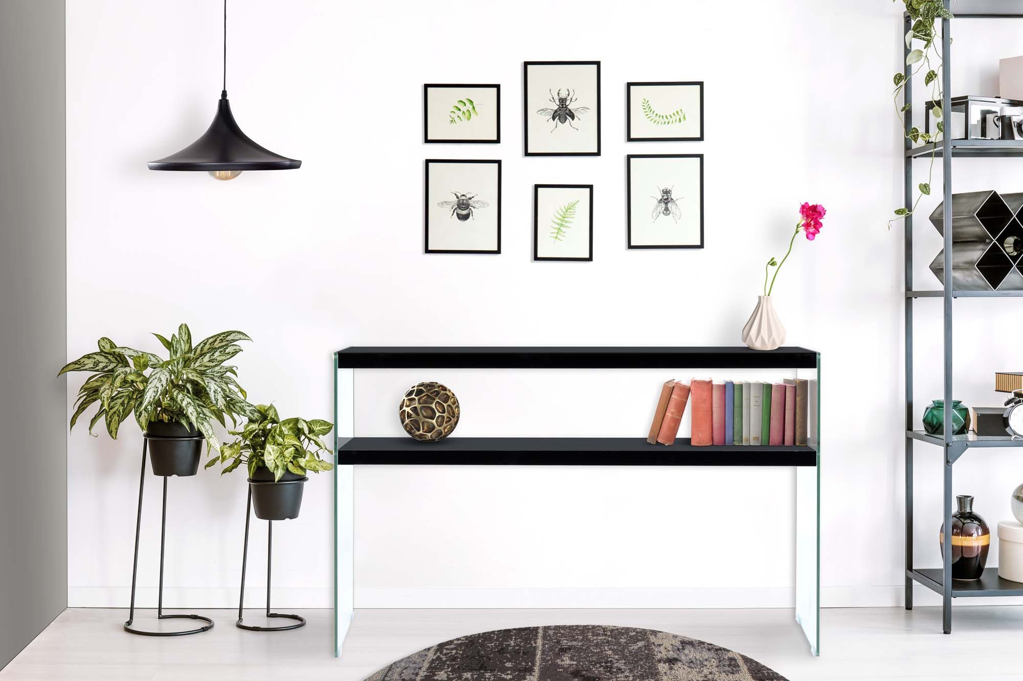 Kayoom Sidetable Elementary, vierkante vorm, veel opslagruimte Oppervlakken, gehard glas, onderhoudsvriendelijk, effen ontwerp (1 stuk)