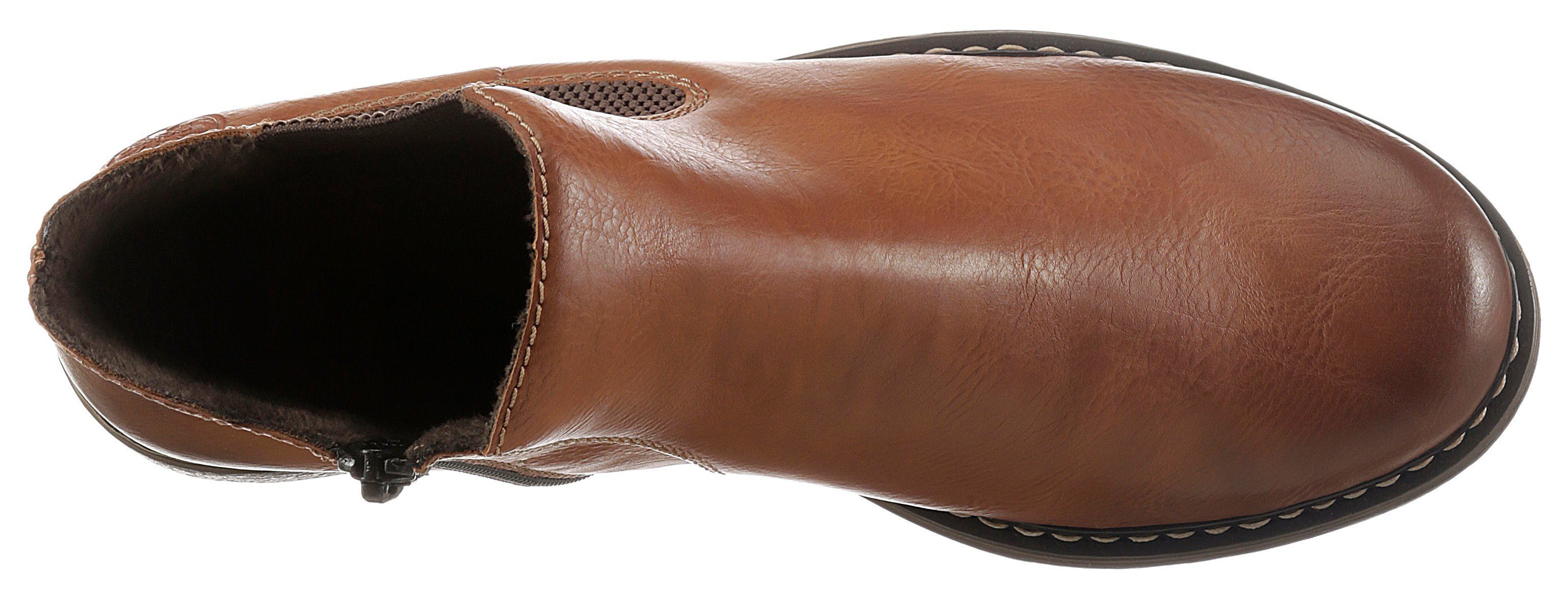 Rieker Chelsea-boots , enkellaarsjes, boots, blokhak, in klassieke uitstraling
