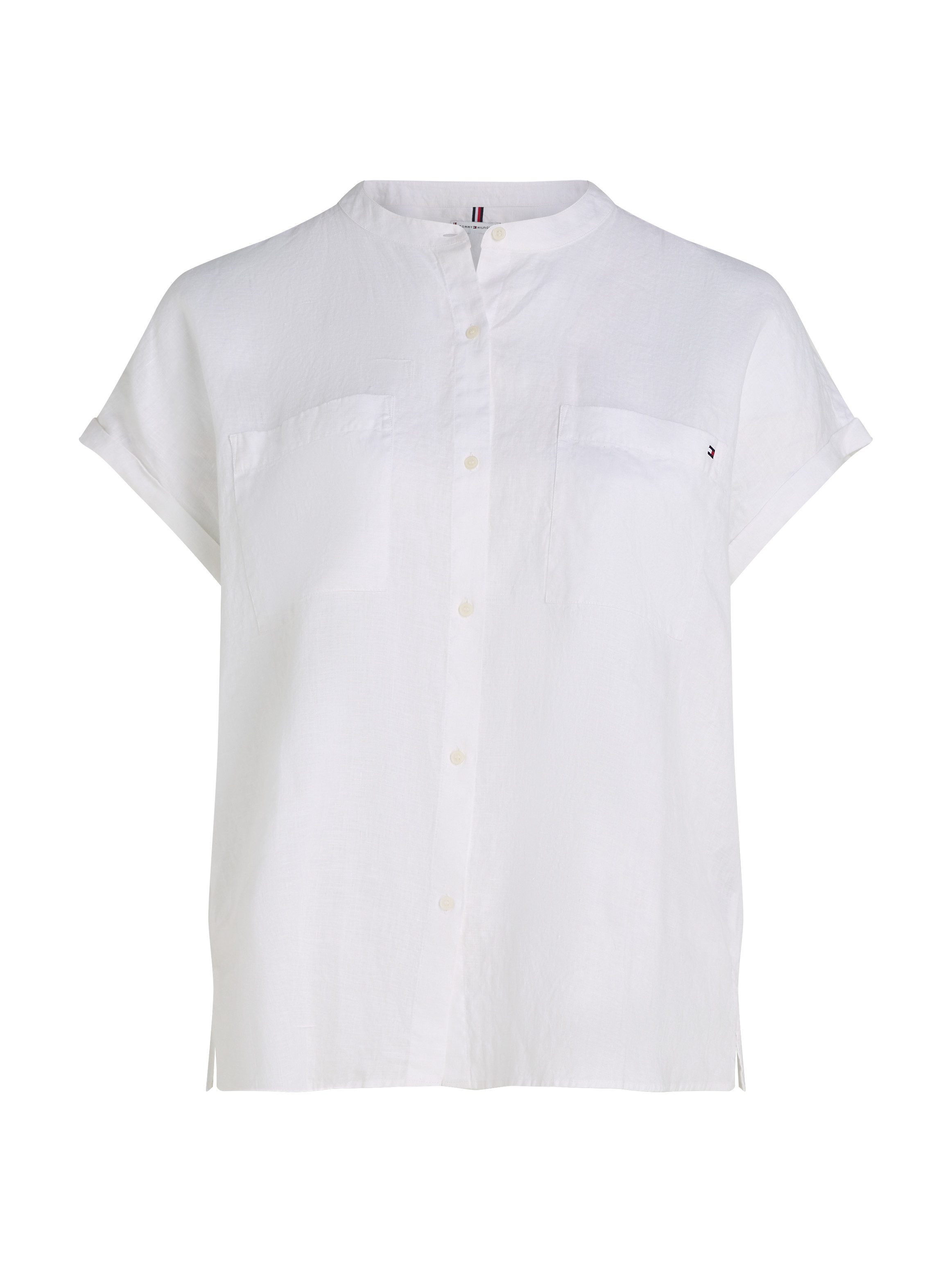 Tommy Hilfiger Curve Klassieke blouse CRV ESS LI COLLARLESS S/S BLOUSE
