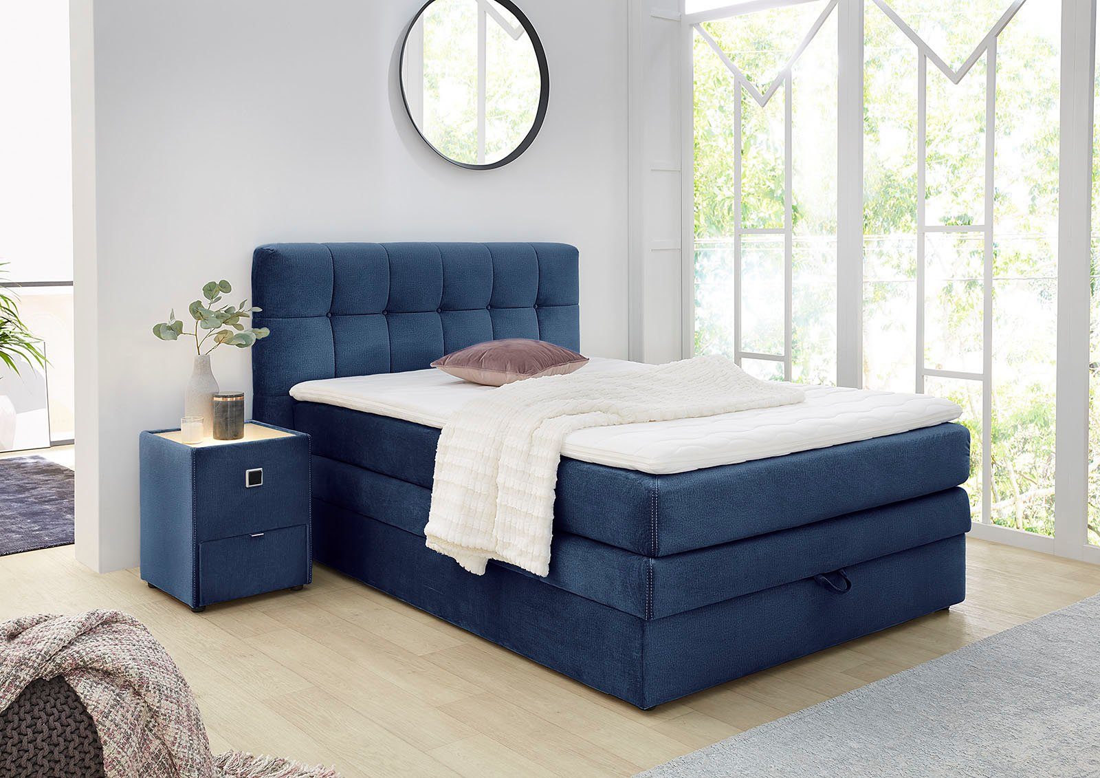 Jockenhöfer Gruppe Boxspring AMY boxsprings blauw