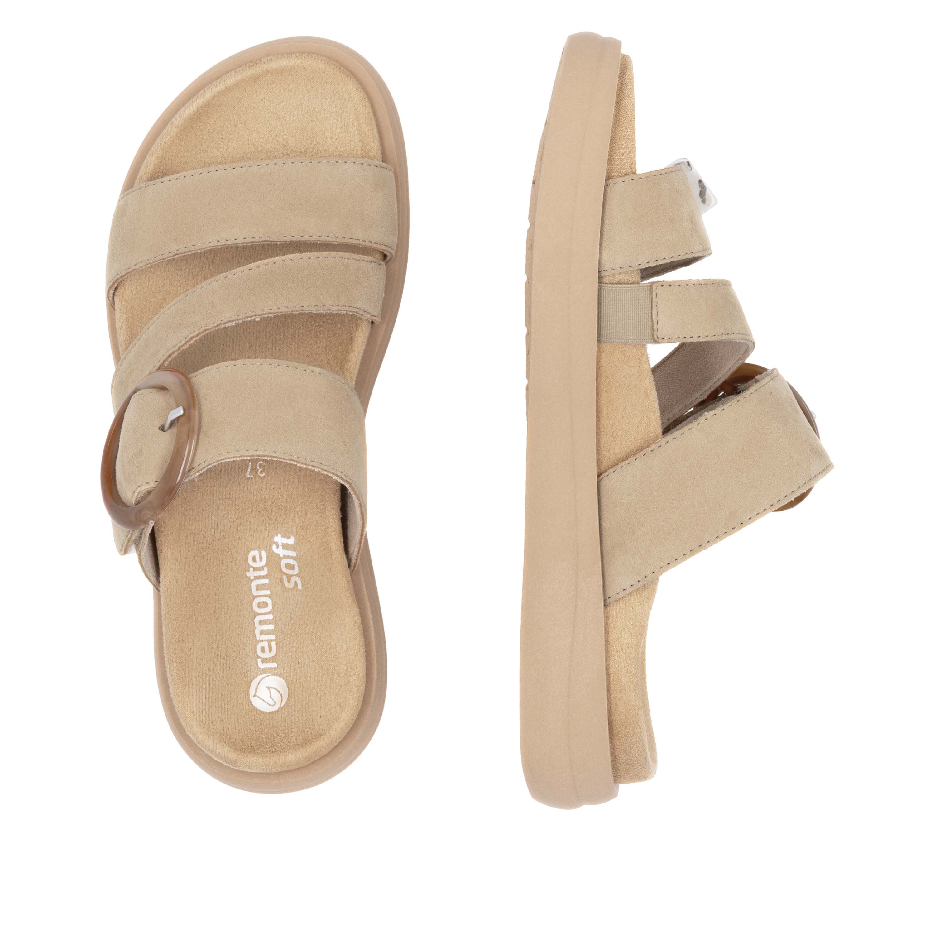 Remonte Slippers , zomer schoen, instapschoen, comfort schoen met grote decoratieve gesp