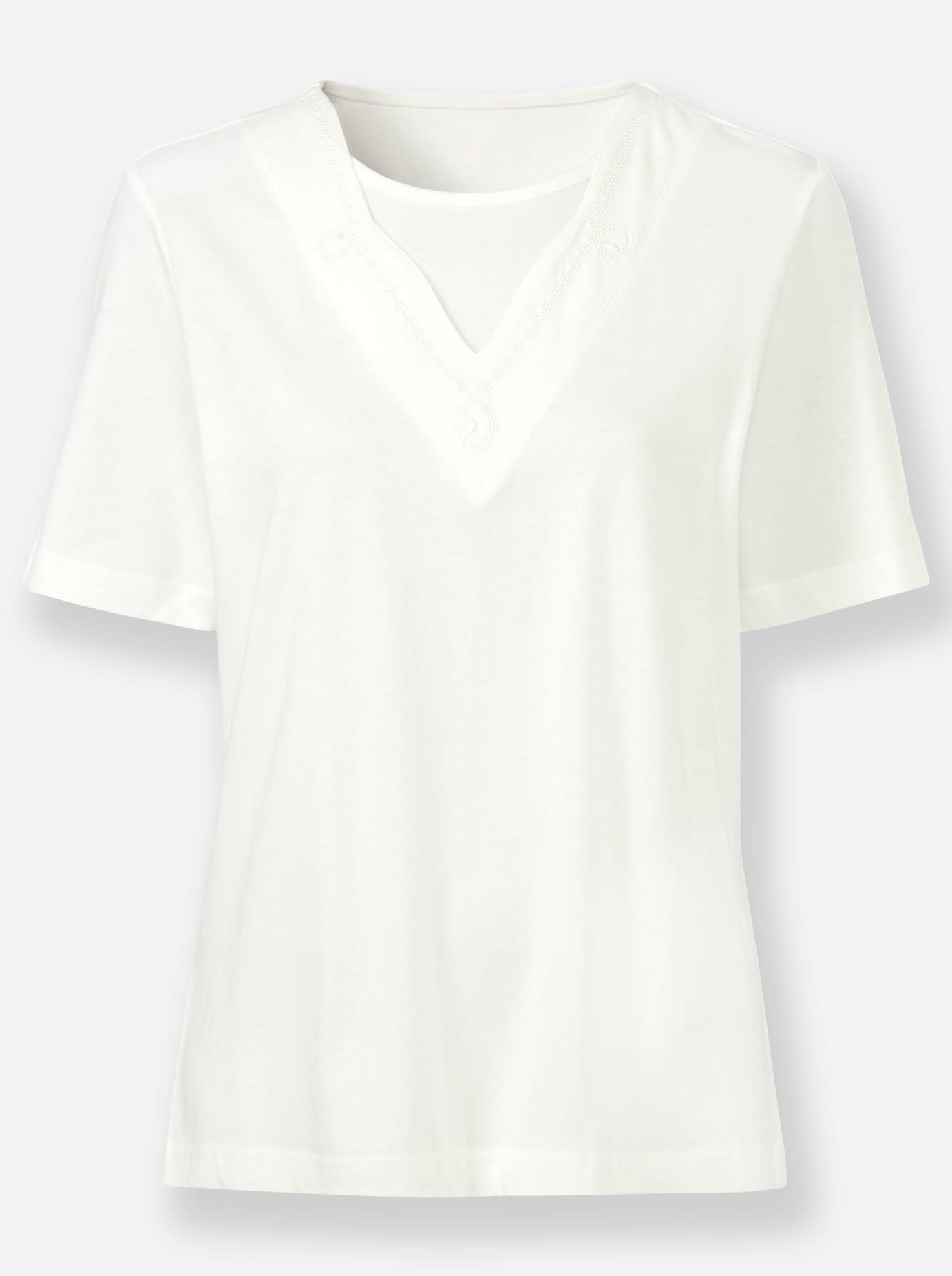 Classic 2-in-1-shirt Shirt (1-delig)
