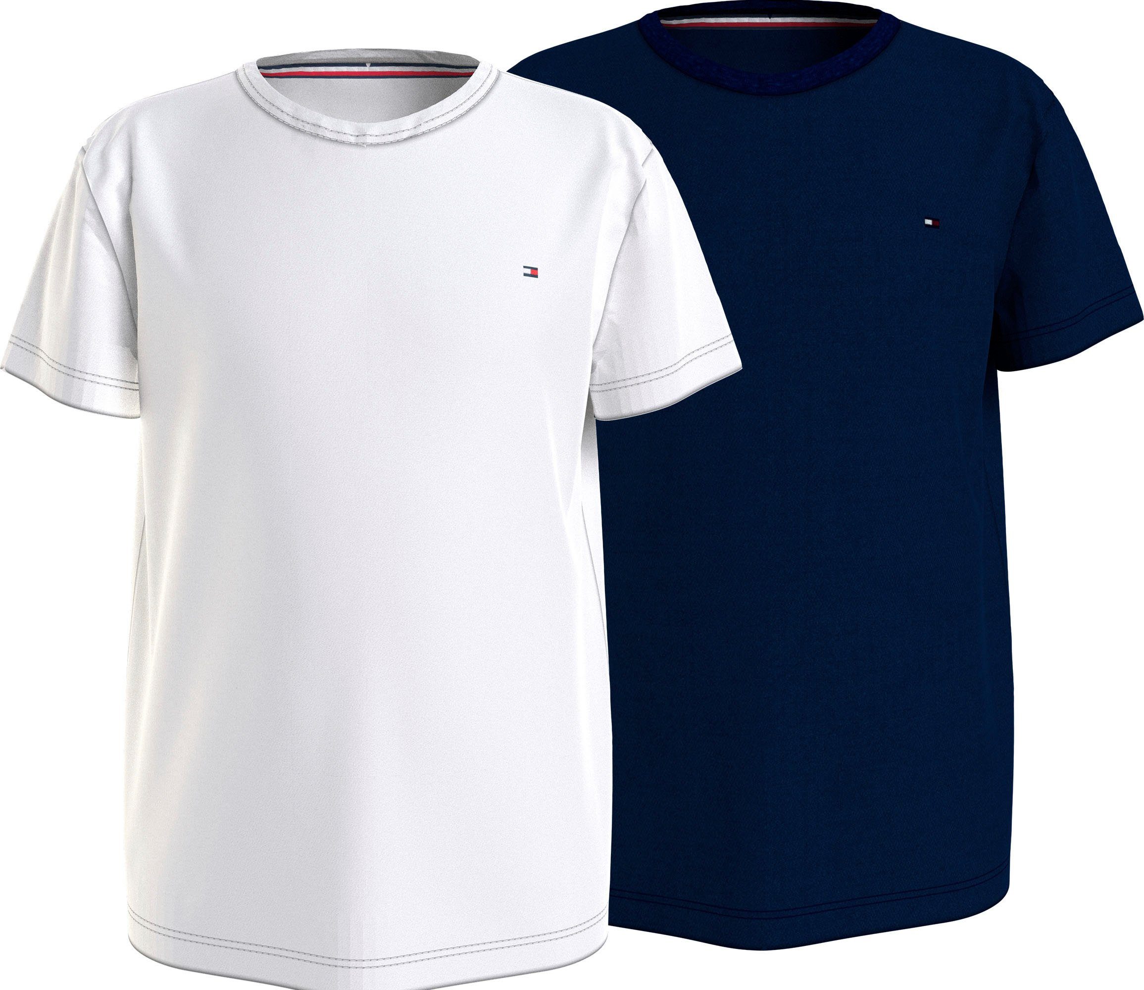 Tommy Hilfiger Underwear T-shirt met logoborduursel (2-delig, Set van 2)