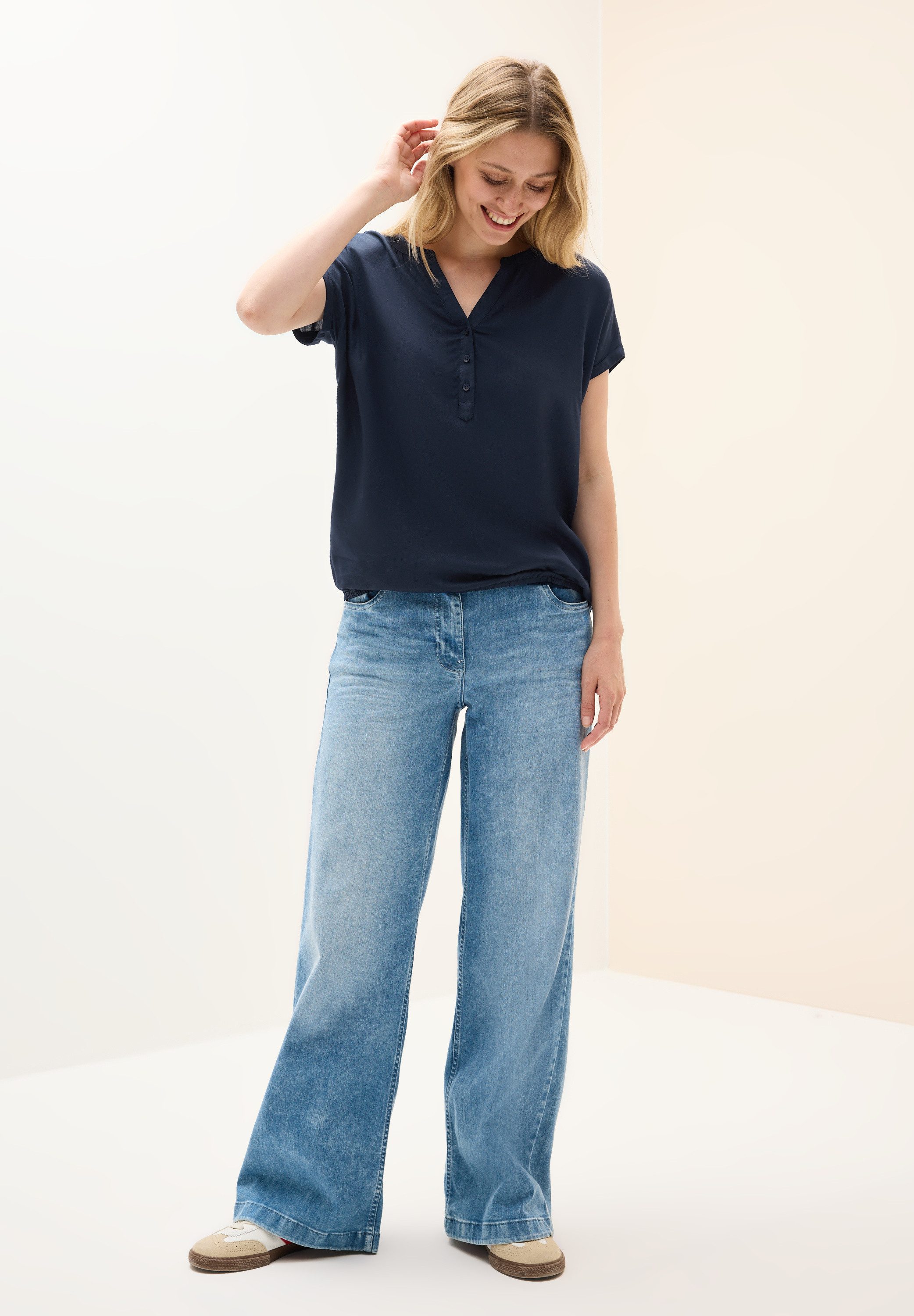 Cecil Blouse met korte mouwen met elastische taille