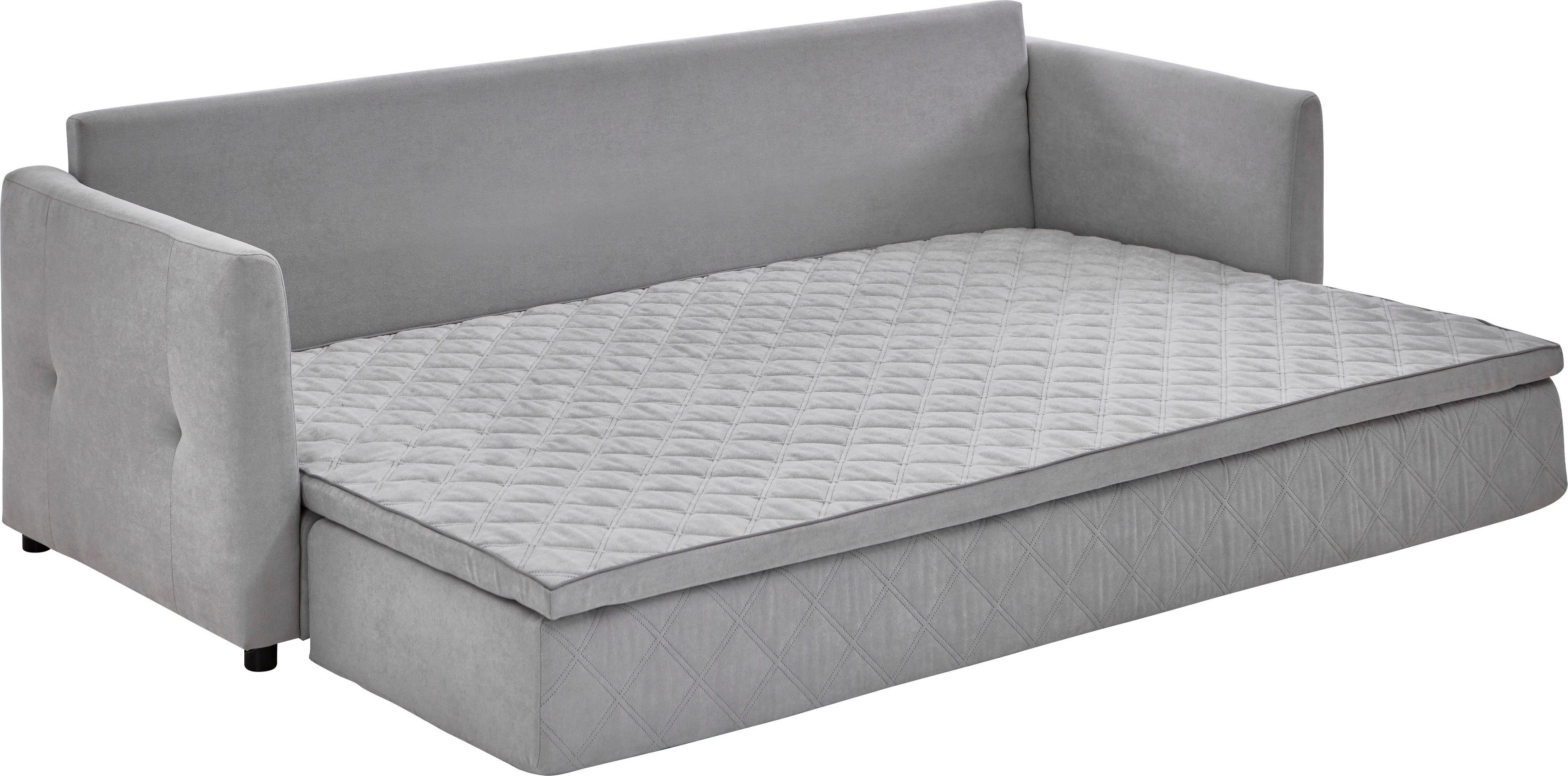 ATLANTIC home collection Slaapbank KEN met slaapfunctie, inclusief topmatras met afneembare bekleding