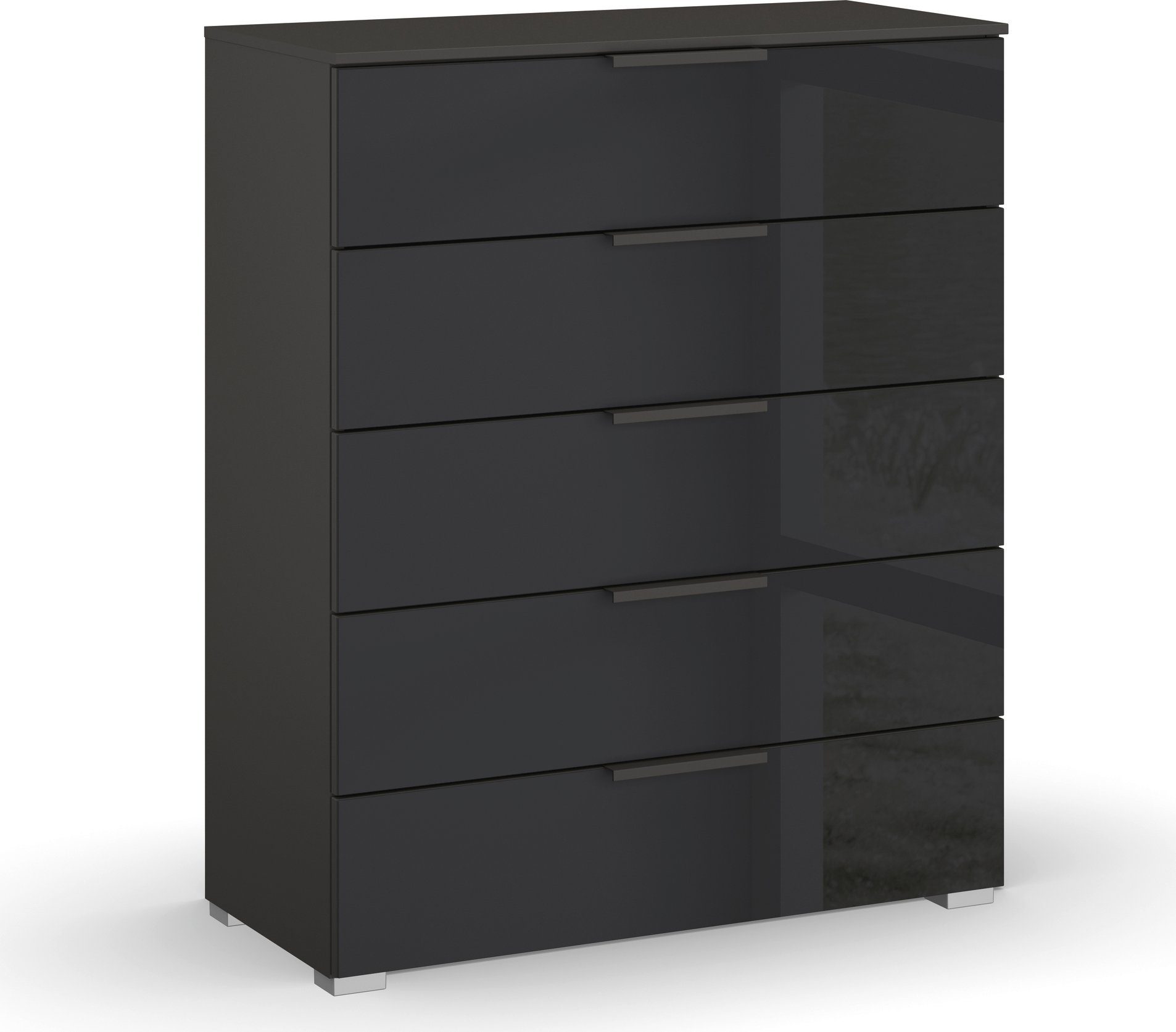 rauch Ladekast Skat Meridian kast sideboard waskast met 5 laden met glazen front in elegant design