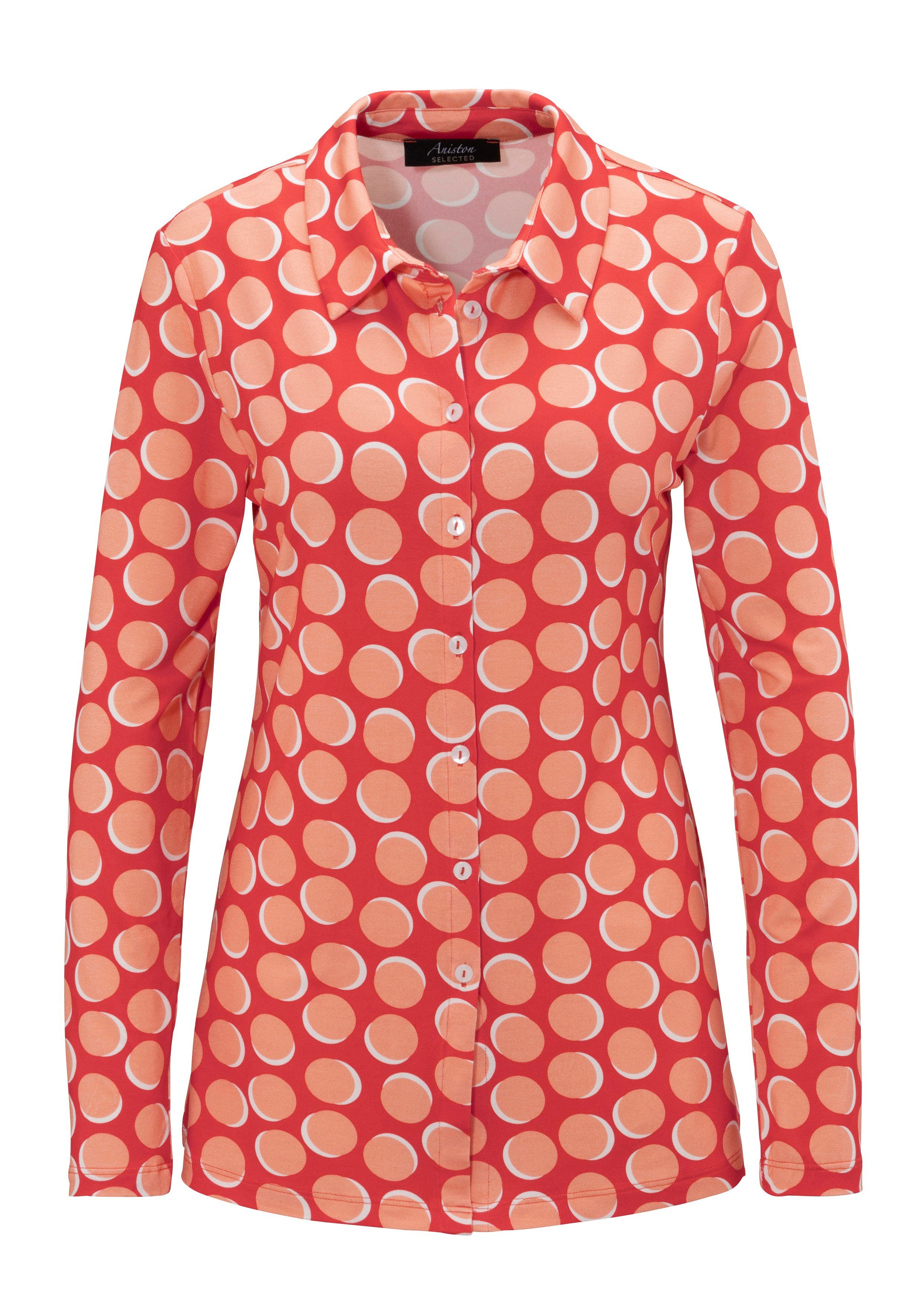 Aniston SELECTED Overhemdblouse van elastische jersey nieuwe collectie