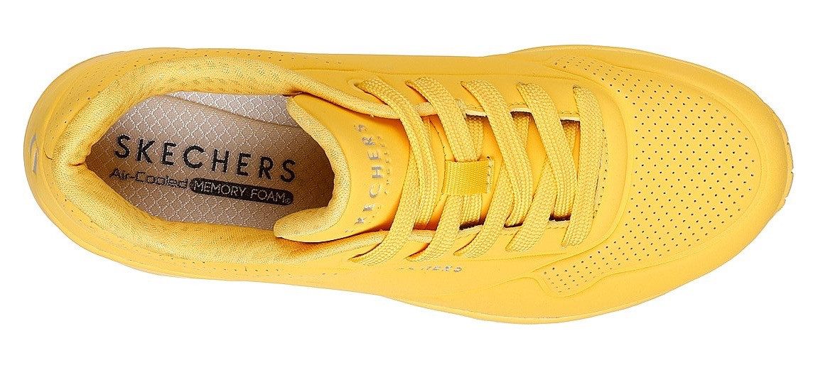 Skechers Sneakers met sleehak UNO STAND ON AIR Vrijetijdsschoen, lage schoen, veterschoen met zacht gevoerde binnenzool