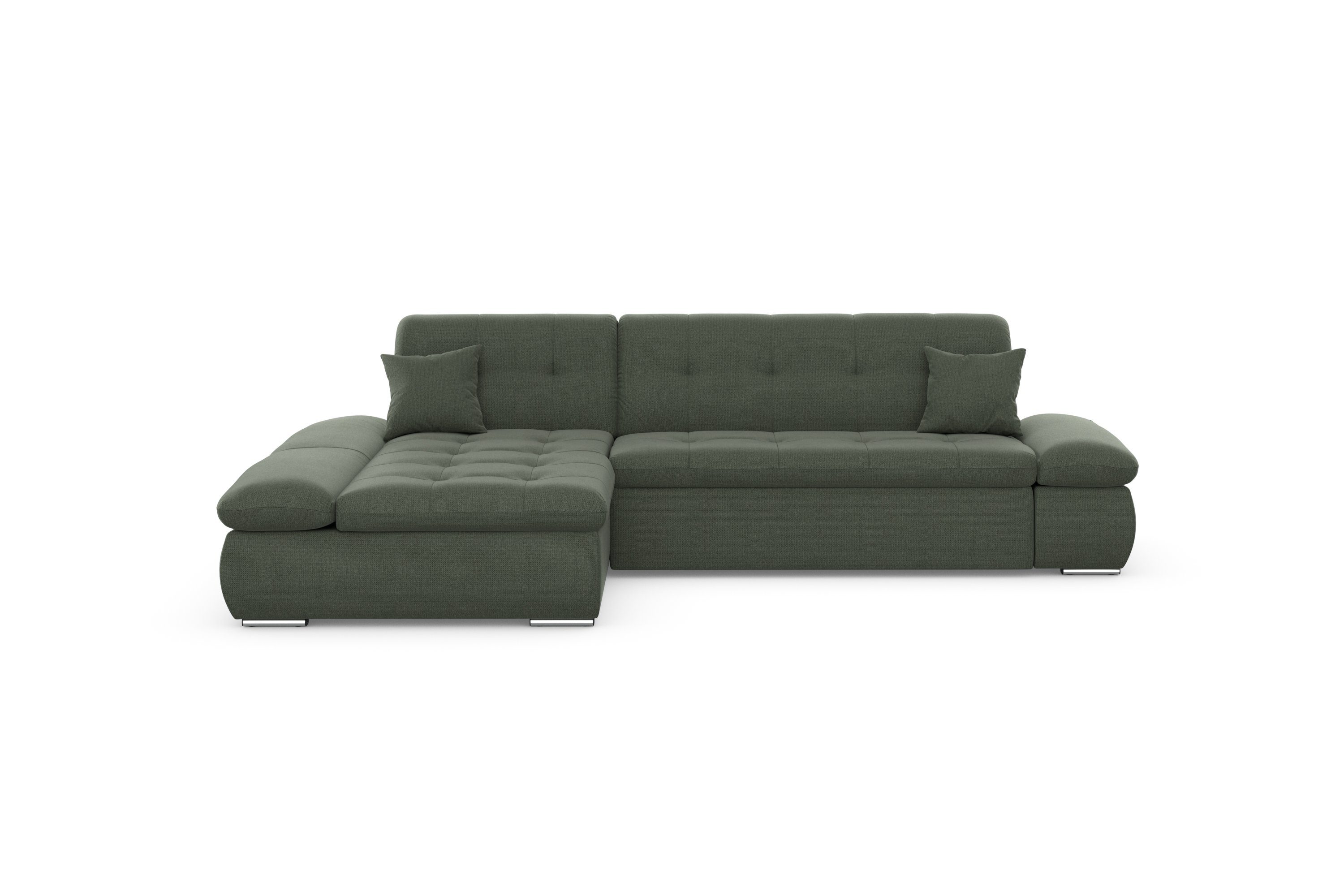 DOMO collection Hoekbank Moric bxdxh 300x172x80 cm, ook in cord, L-model XXL-formaat, optioneel ook met slaapbank functie en verstelling armleuning,