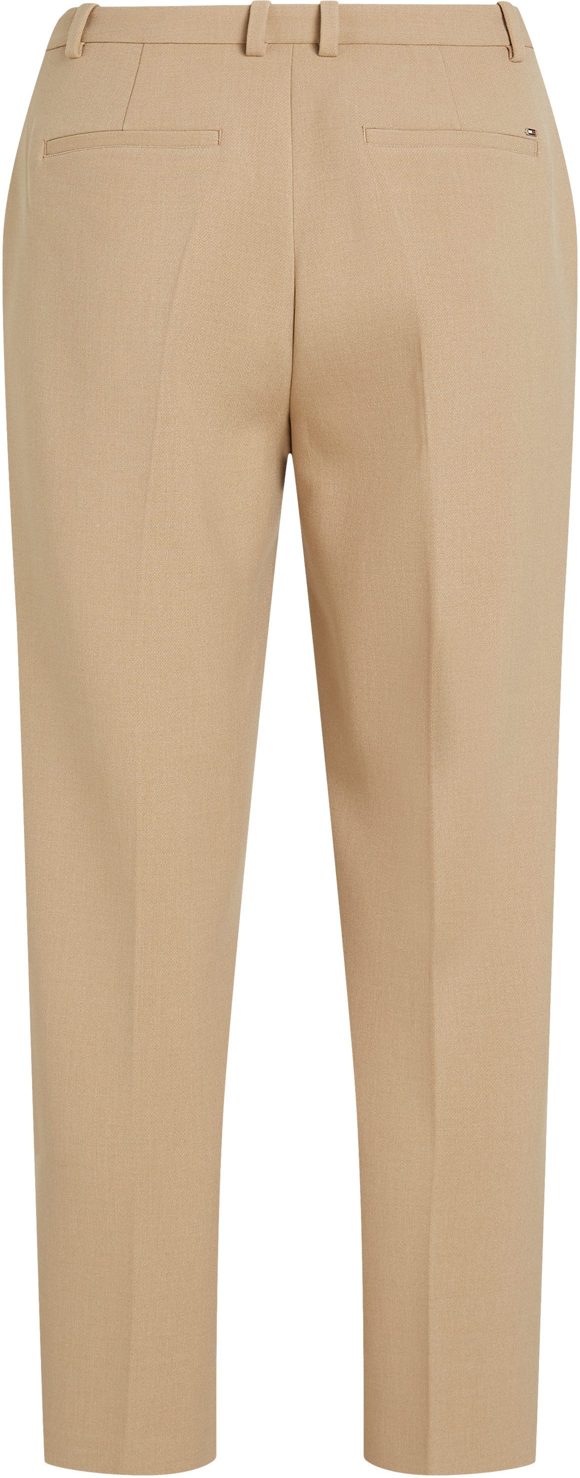 Tommy Hilfiger Geweven broek PUNTO SLIM STRAIGHT PANT met strijkvouwen metalen label