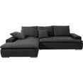 mr. couch hoekbank haiti l-vorm naar keuze met koudschuim (140 kg belasting-zitting), rgb-verlichting zwart