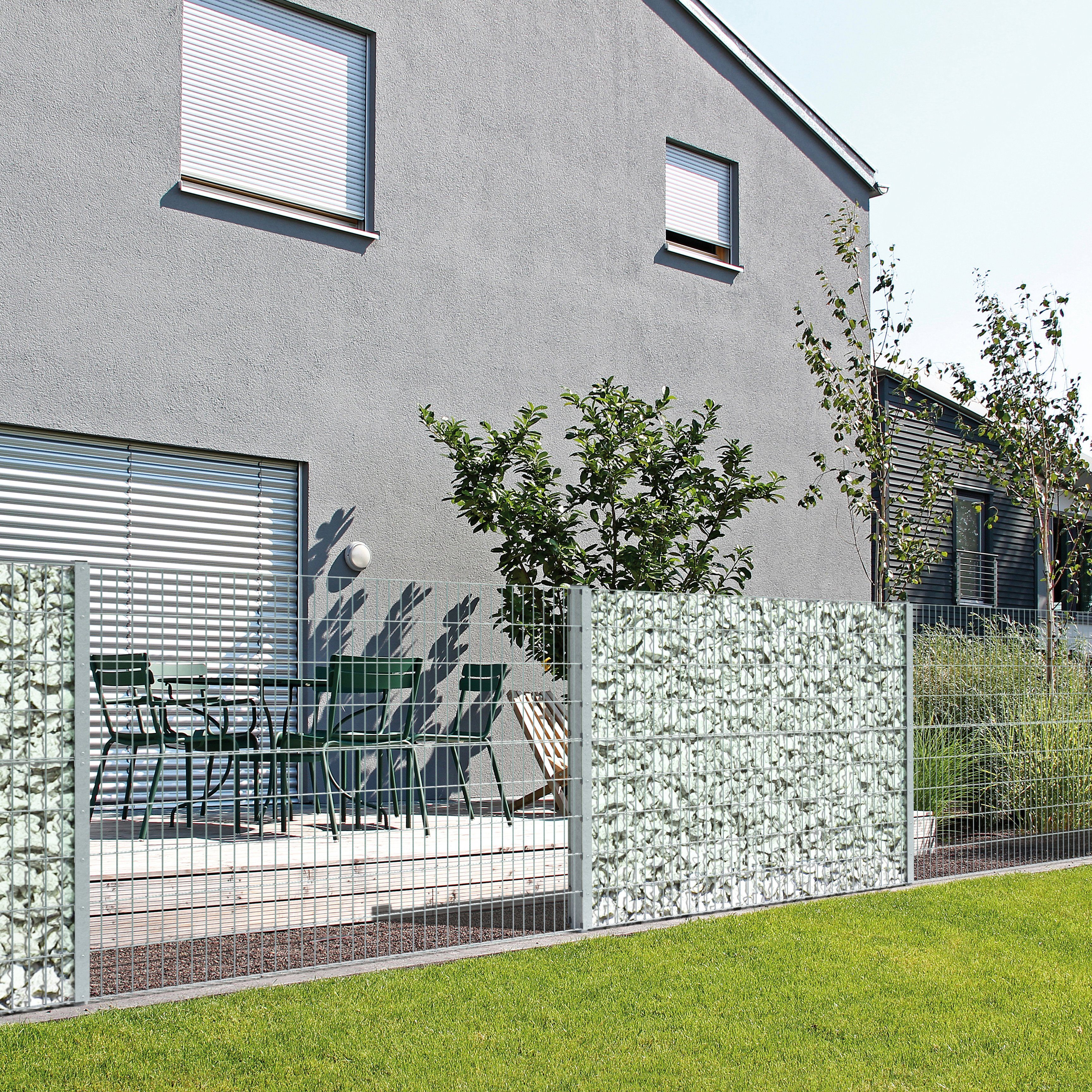 GAH Alberts Schanskorf Gabionen-aanbouwset Step² verzinkt, hoogte: 100 en 180 cm, breedte: 2 m, om in te betonieren (set)