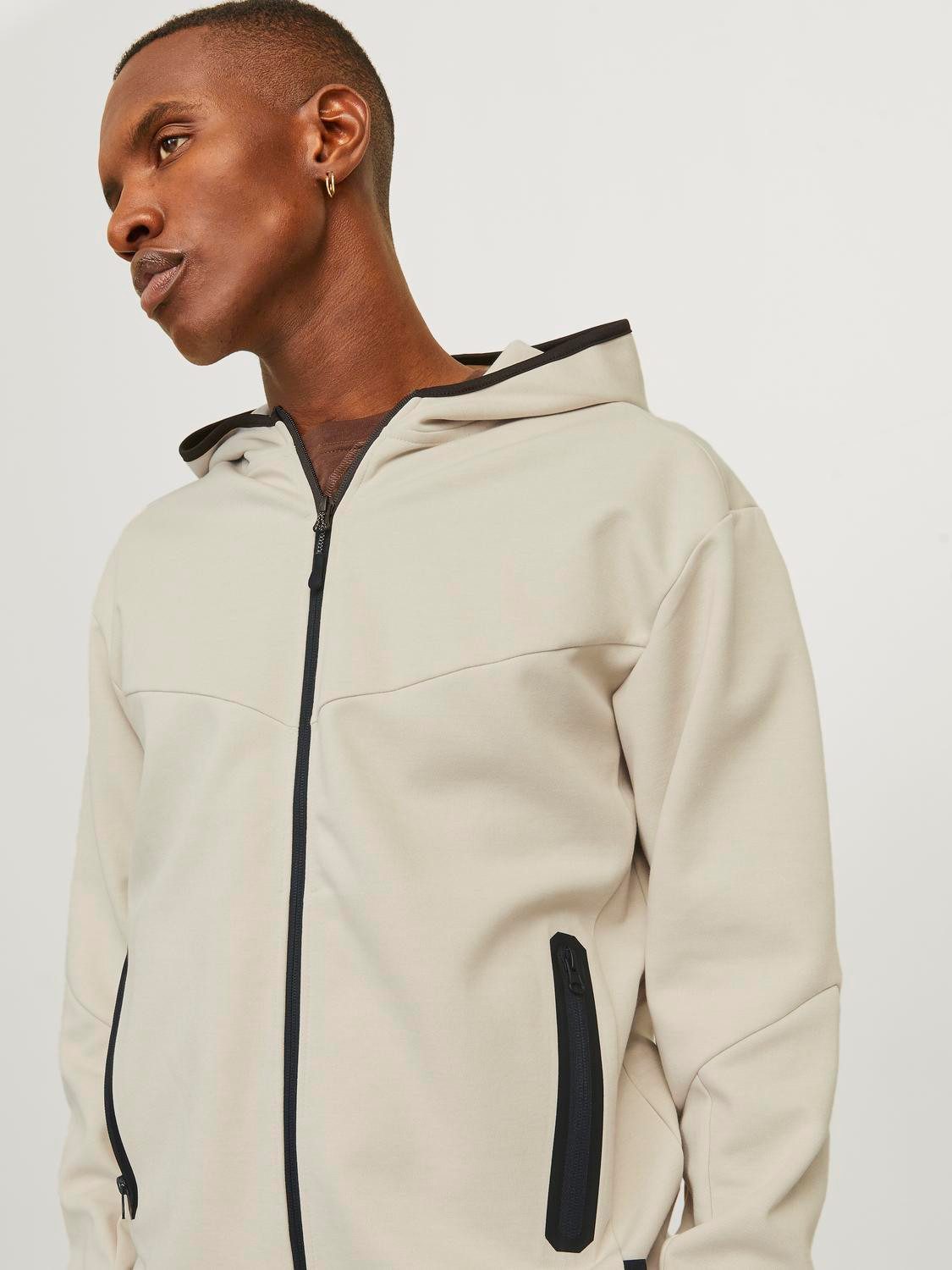Jack & Jones Sweatvest JCOFUSION SWEAT ZIP HOOD NOOS