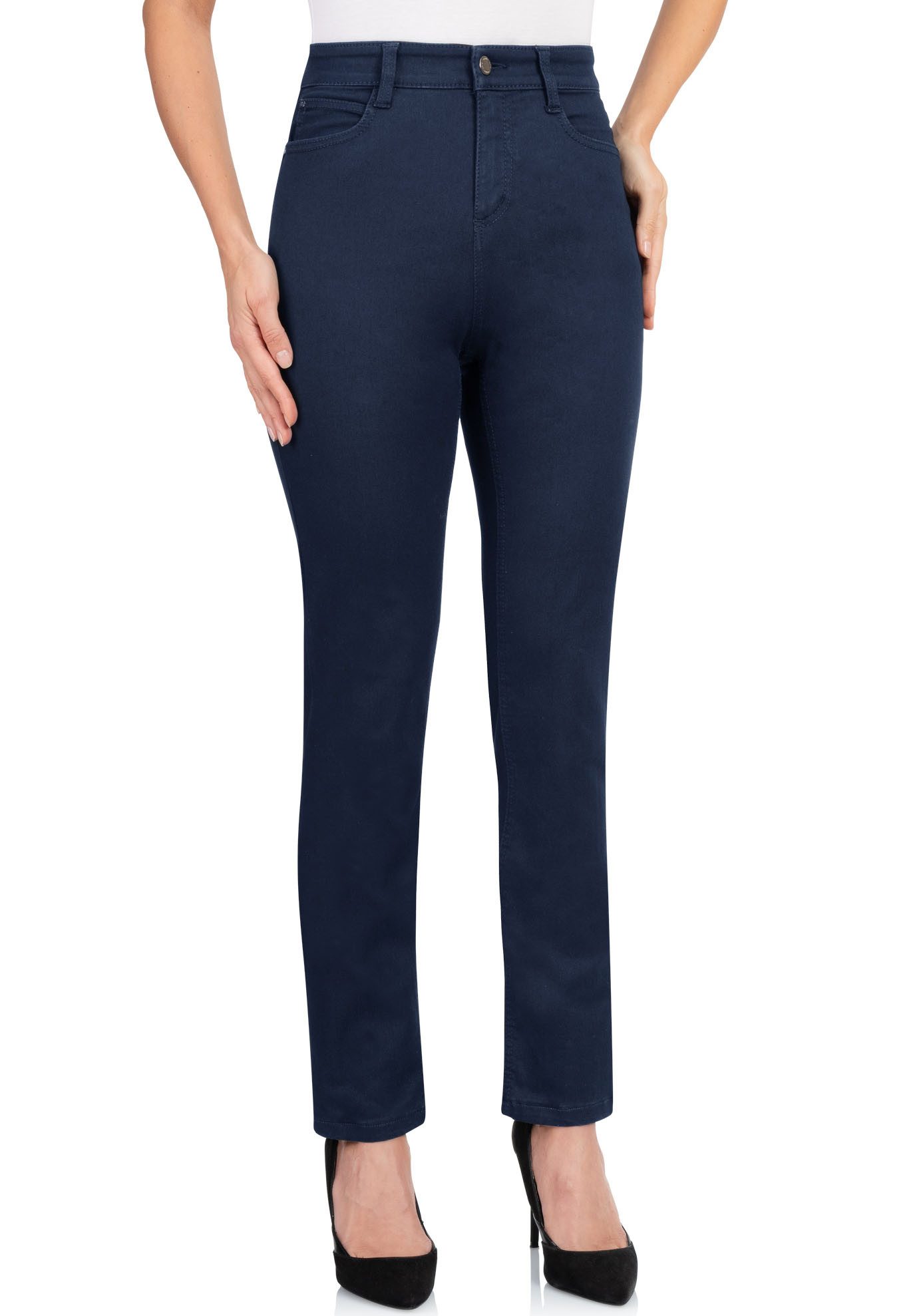 wonderjeans High-waist jeans in de materiaalmix