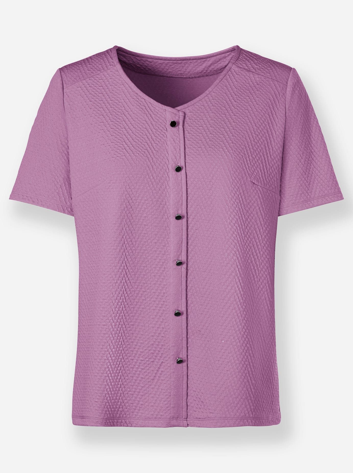 Classic Shirt met V-hals Shirt (1-delig)