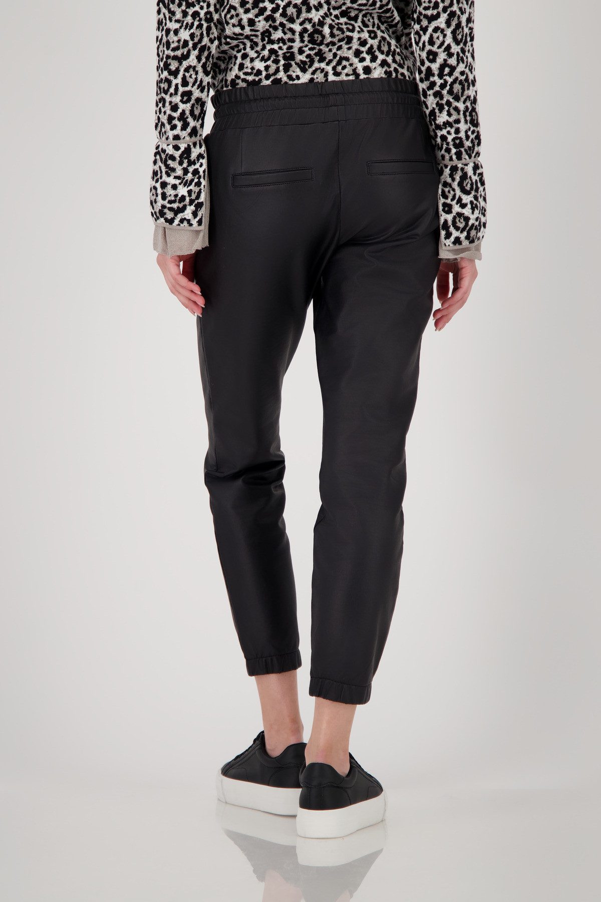 Monari Imitatieleren broek Lederlook