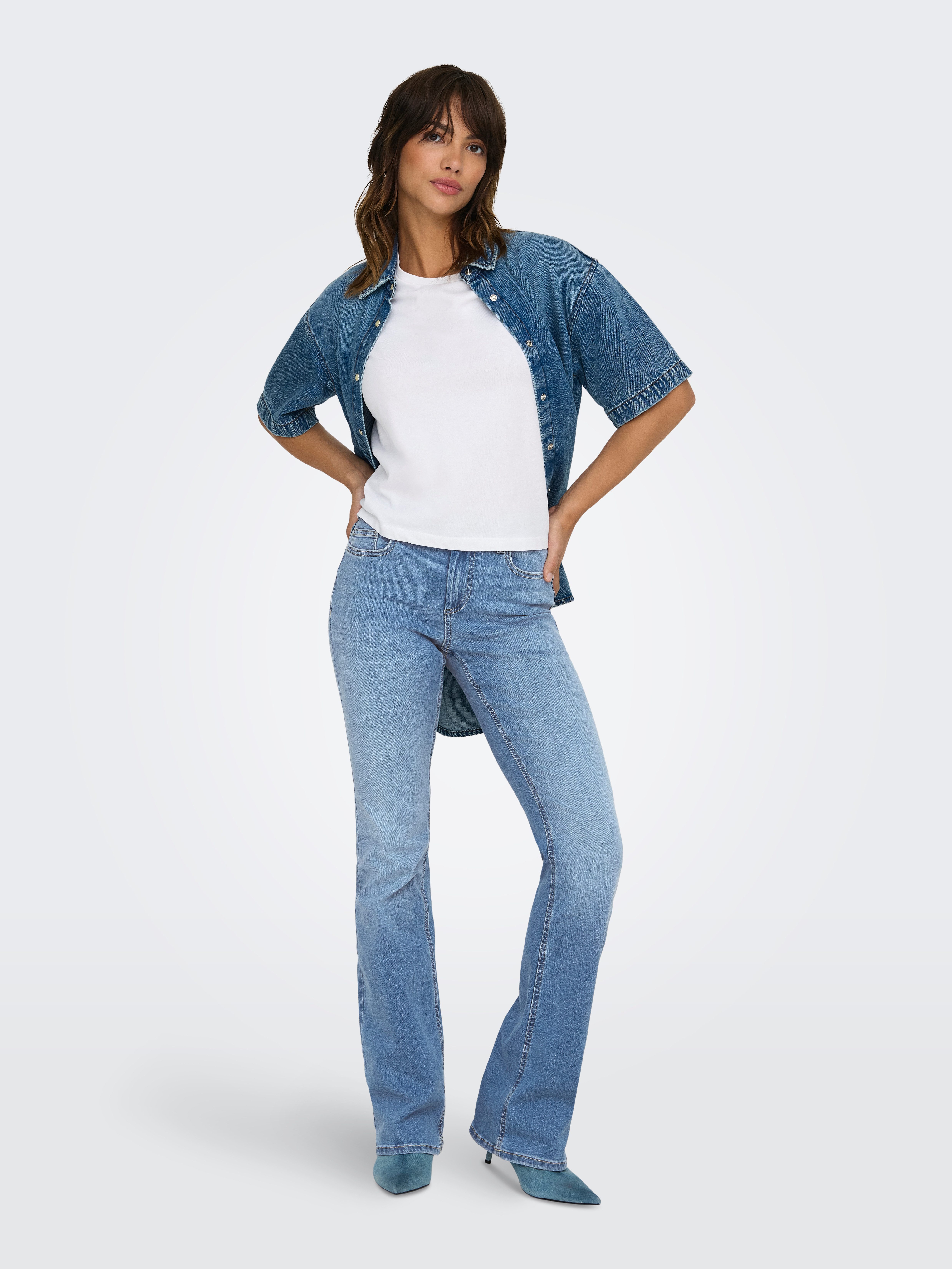 Only Skinny fit jeans ONLBLUSH MW BACK POCK FLA TAI222 DNMNOOS