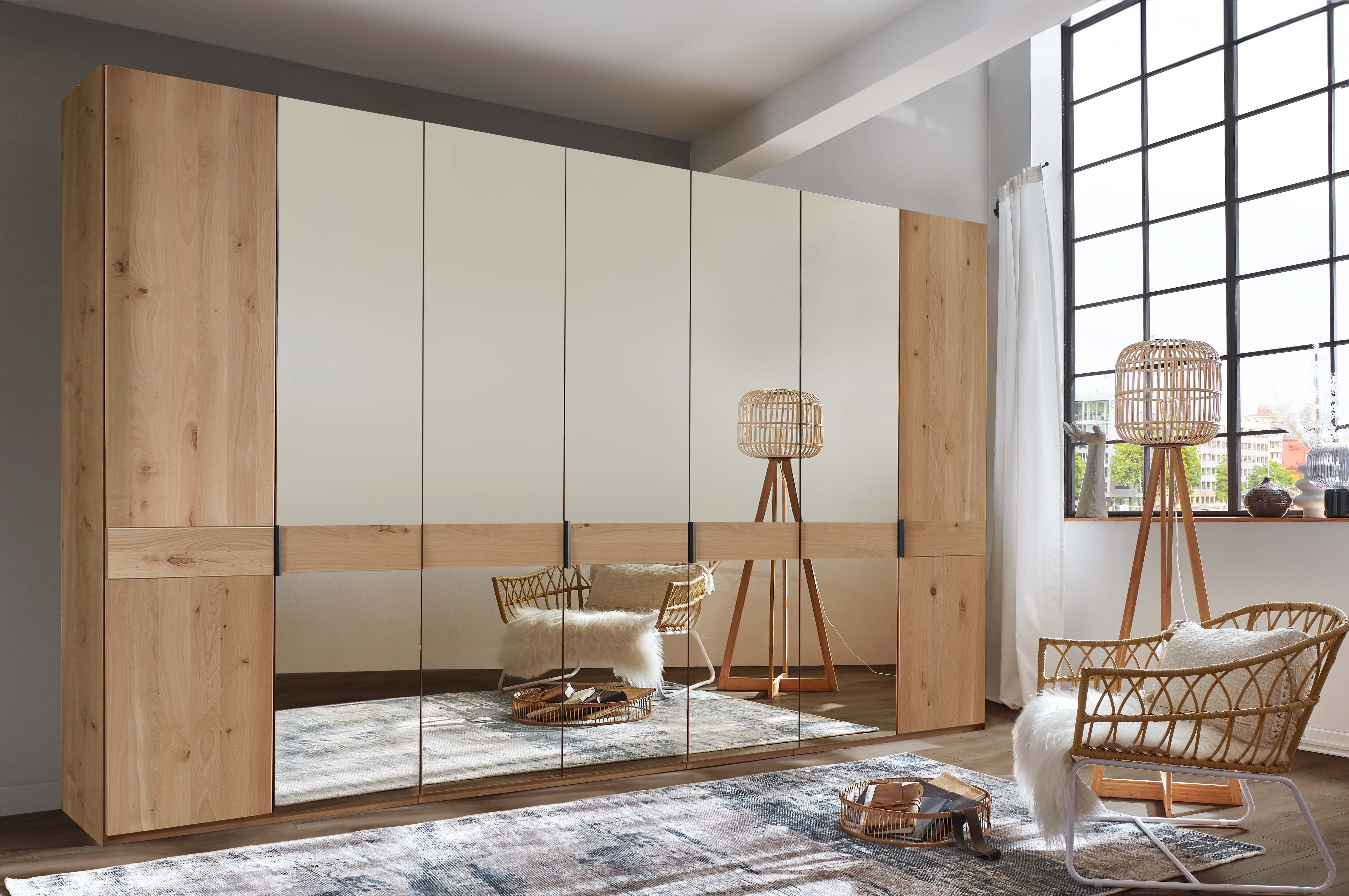 WIEMANN Draaideurkast Cardiff incl. deurdemper kledingkasten maat 344,2 cm x 236 cm x 58 cm bruin