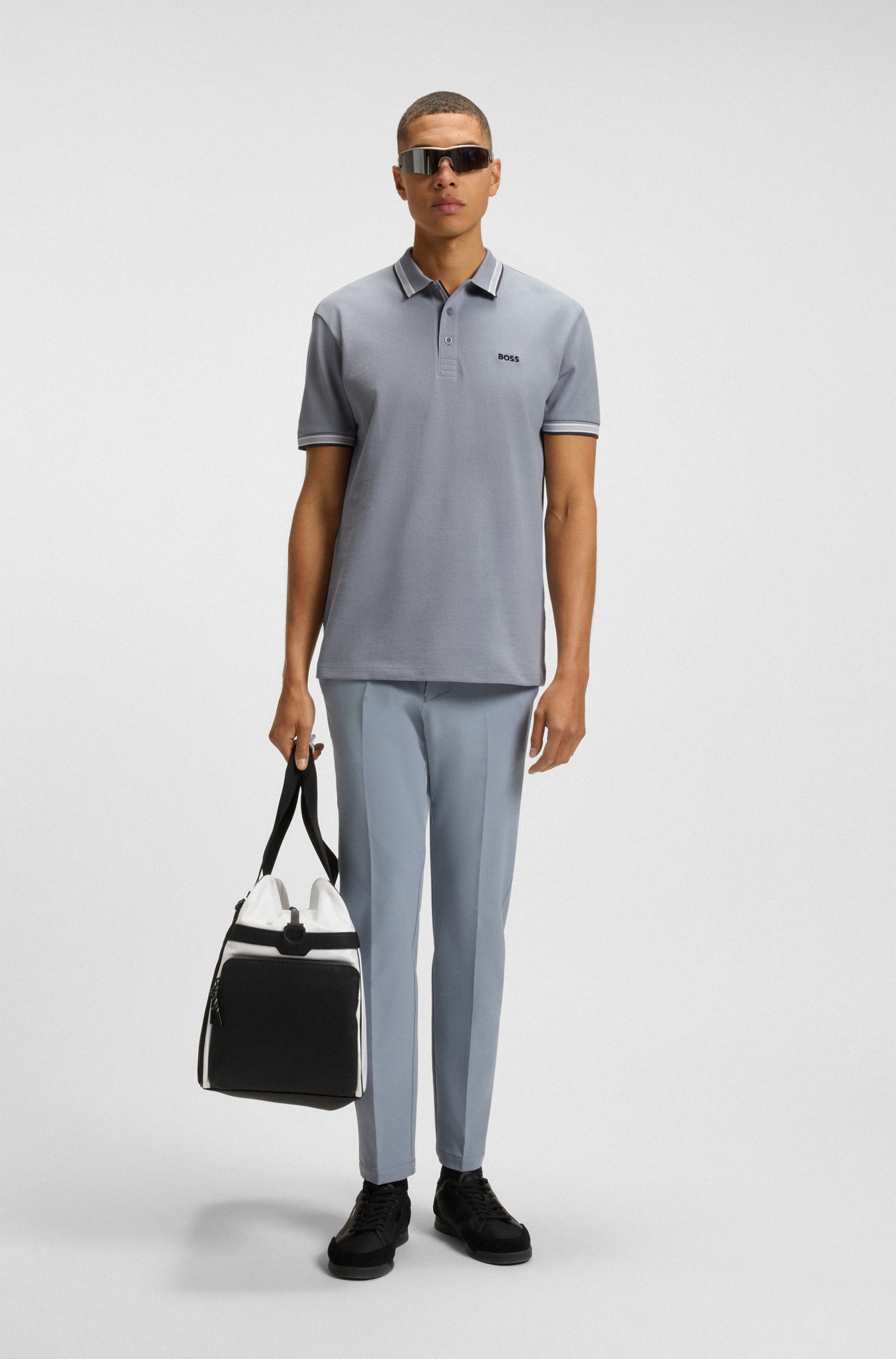 BOSS GREEN Poloshirt PADDY met contrasterende strepen aan de kraag