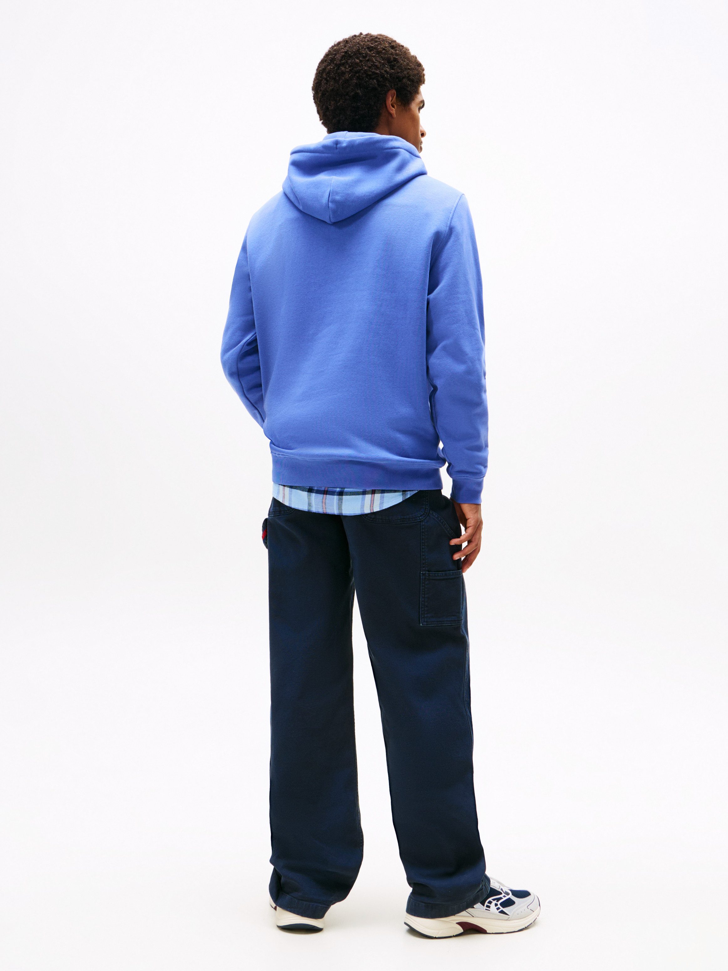 TOMMY JEANS Sweatshirt TJM REG ESSENTIAL FLAG HOOD EXT met bedrukte merklogo op borsthoogte