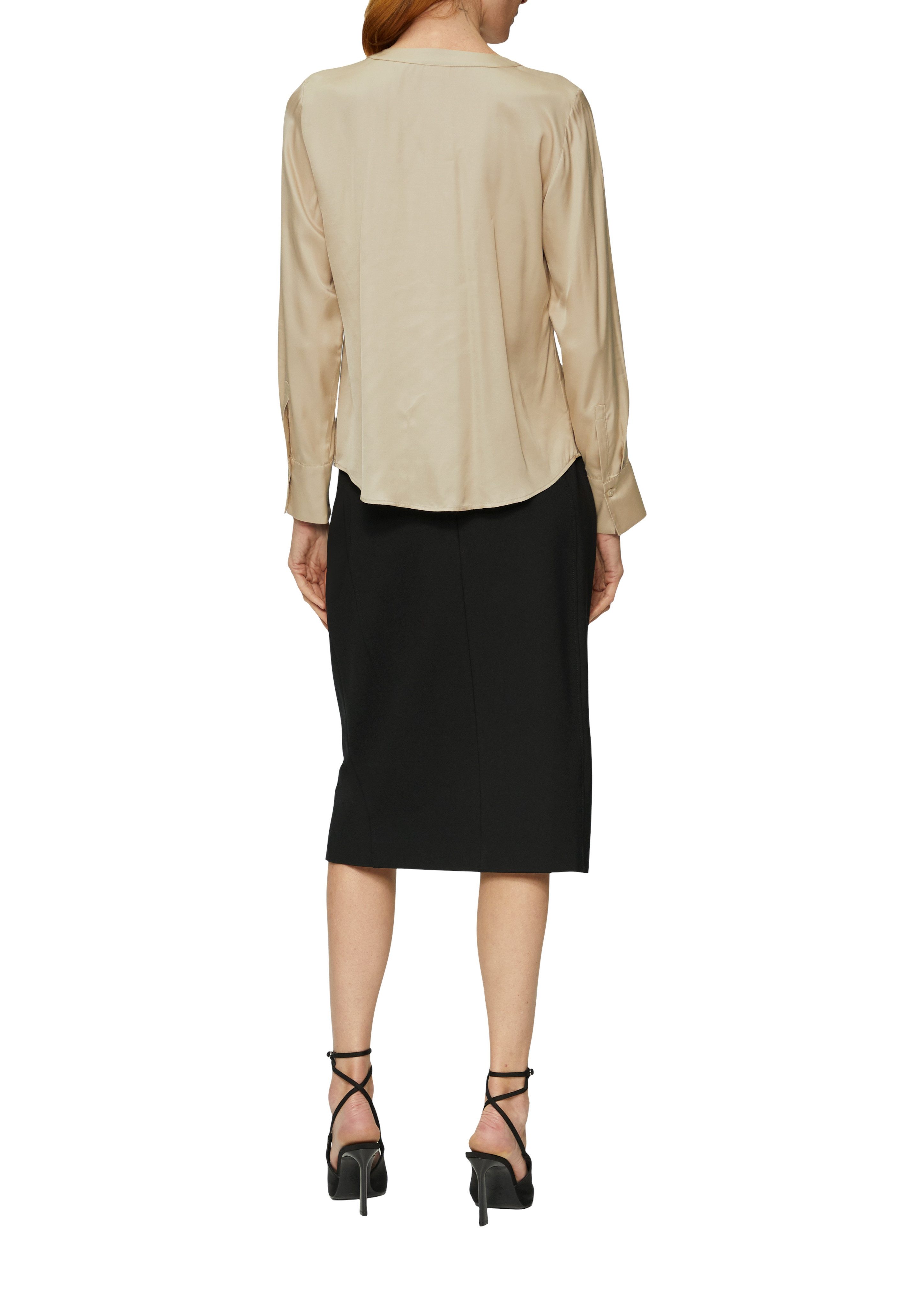 s.Oliver BLACK LABEL Satijnen blouse in satijn-look