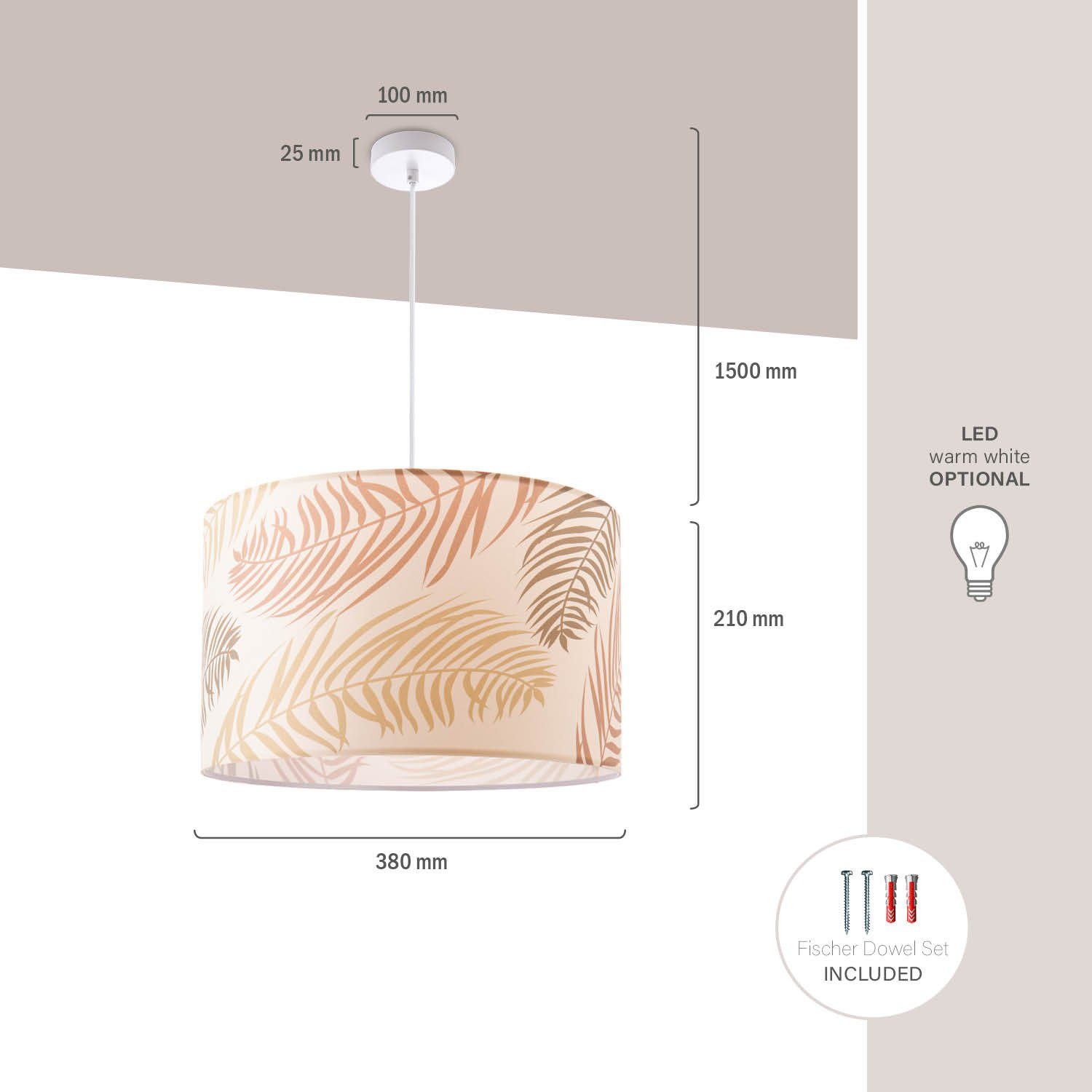 Paco Home Hanglamp Kuba 123 Hanglamp eettafel woonkamer modern lamp kinderkamer jungle