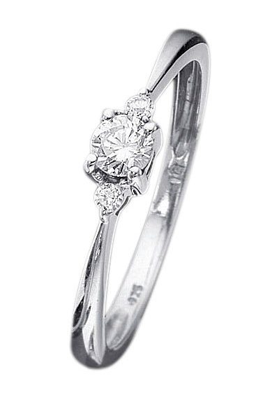 Firetti Solitaire ring Sieraad Geschenk Goudkleurig 333 Damesring Verlovingsring goudkleurige ring Solitair dames ringen maat 19 zilver