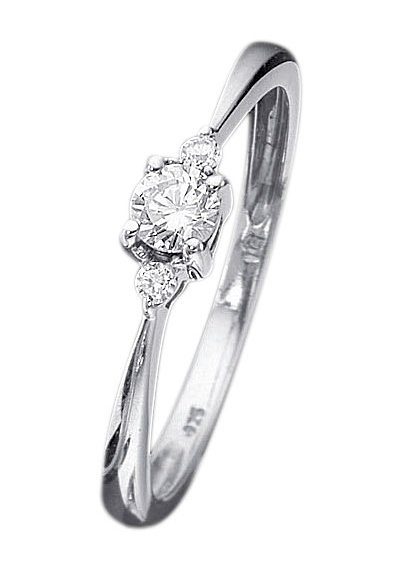OTTO Dames Sieraden Ringen 5,5 mm breed met diamanten ringkroon ca Verlovingsring Stapelring 