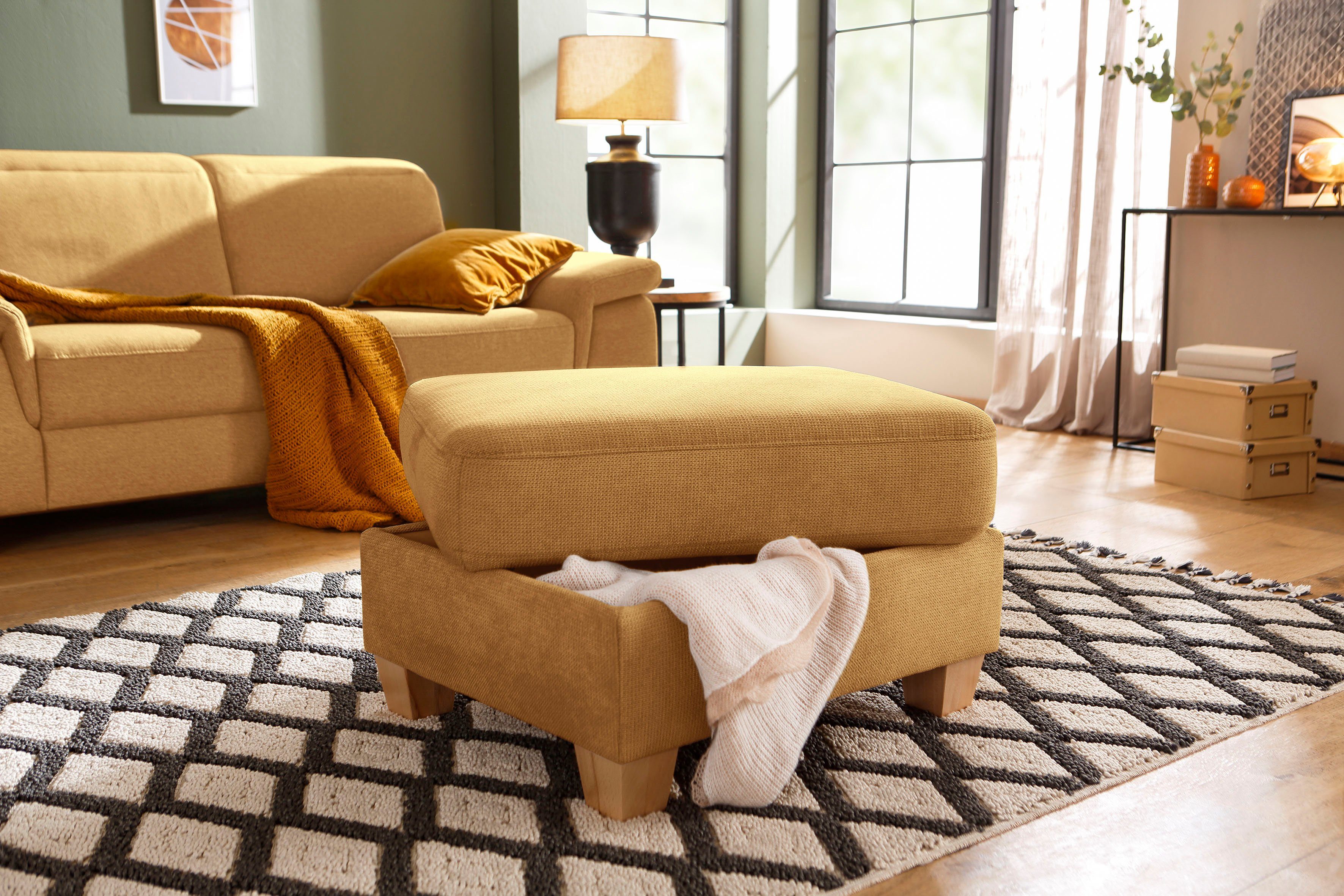 Home affaire Hocker Dalia met bergruimte, binnenveringsinterieur passend bij de "dalia"-serie