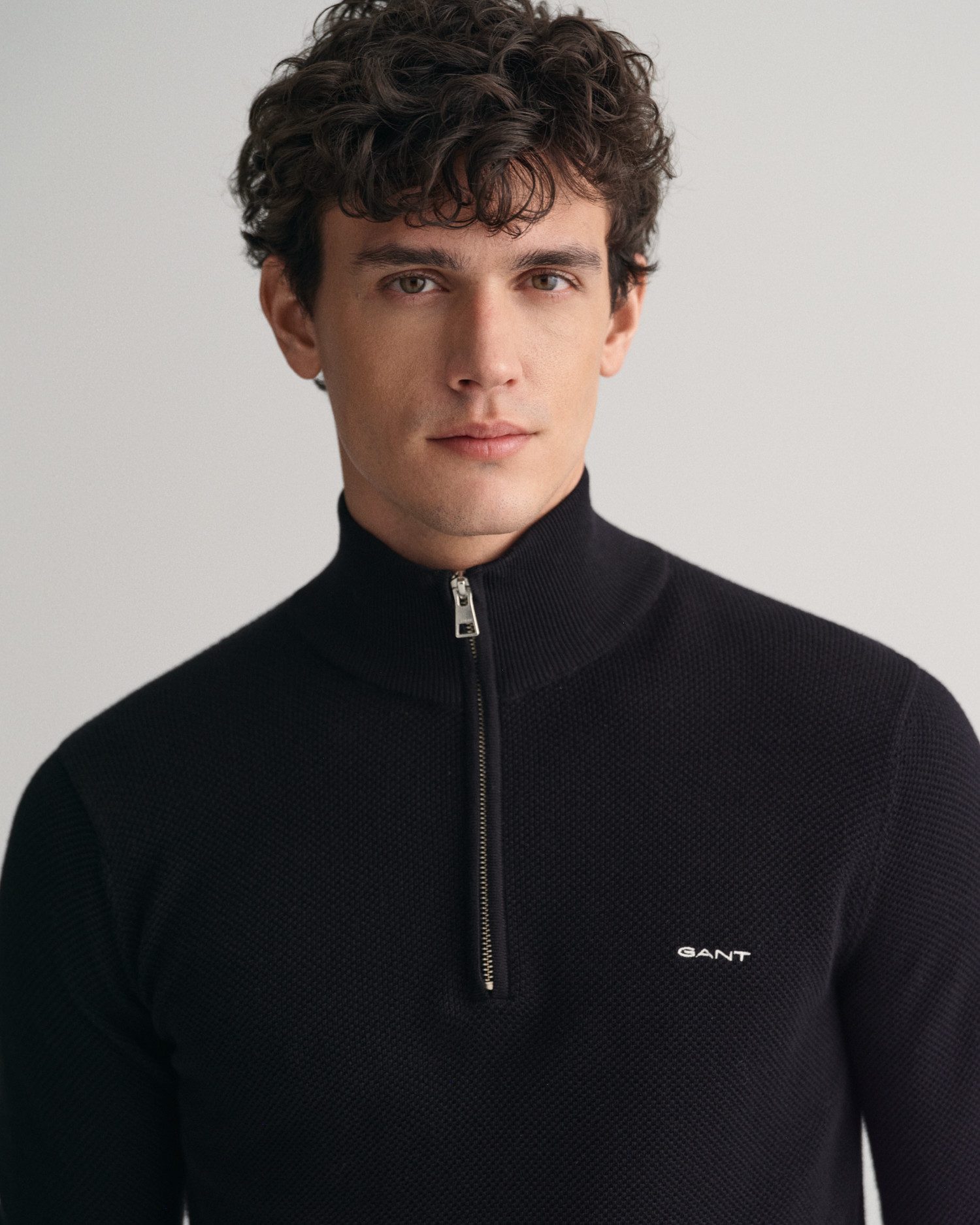 Gant Schipperstrui COTTON PIQUE HALF ZIP