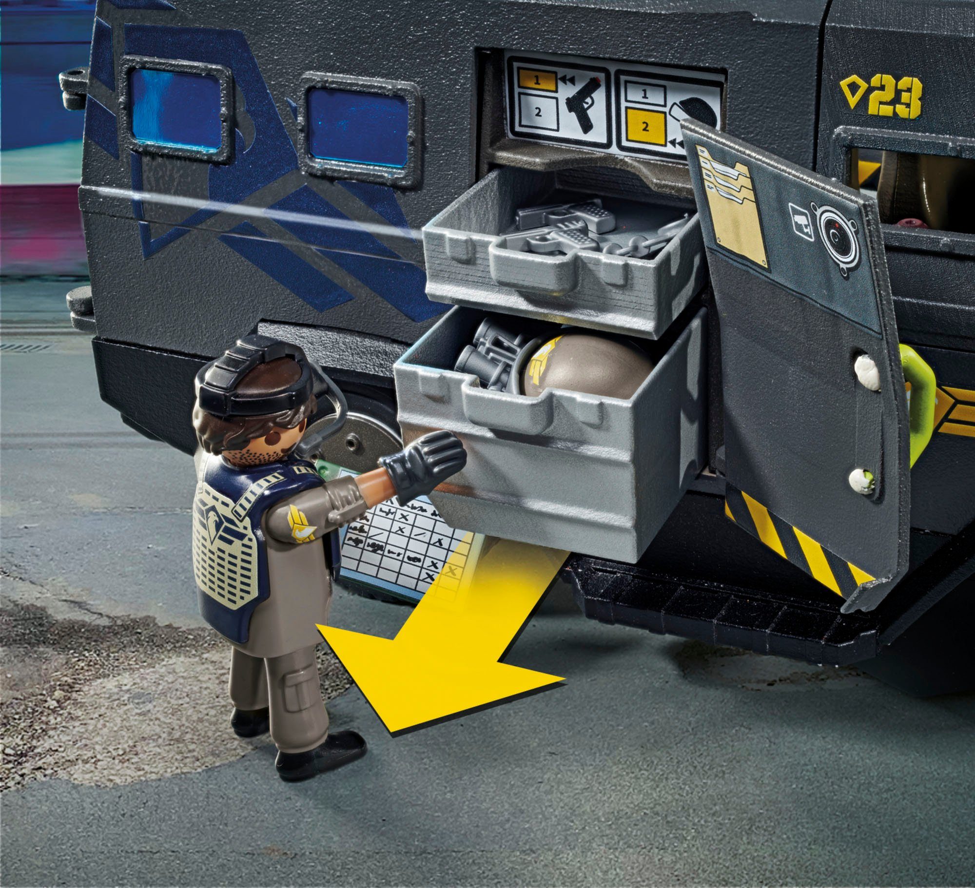 Playmobil® Constructie-speelset SWAT terreinvoertuig (71144), My Action Heroes (73-delig)