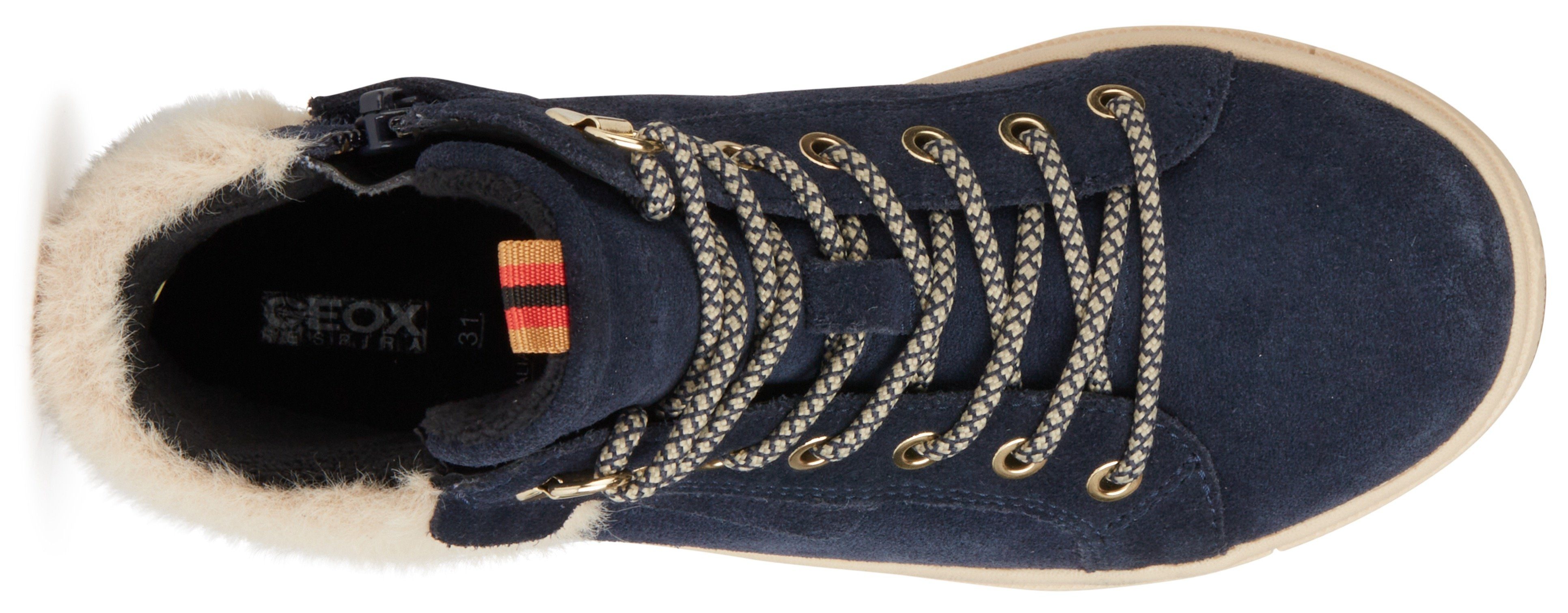Geox Winterlaarzen J REBECCA GIRL WPF Veterschoenen, kinderlaarzen met faux bont