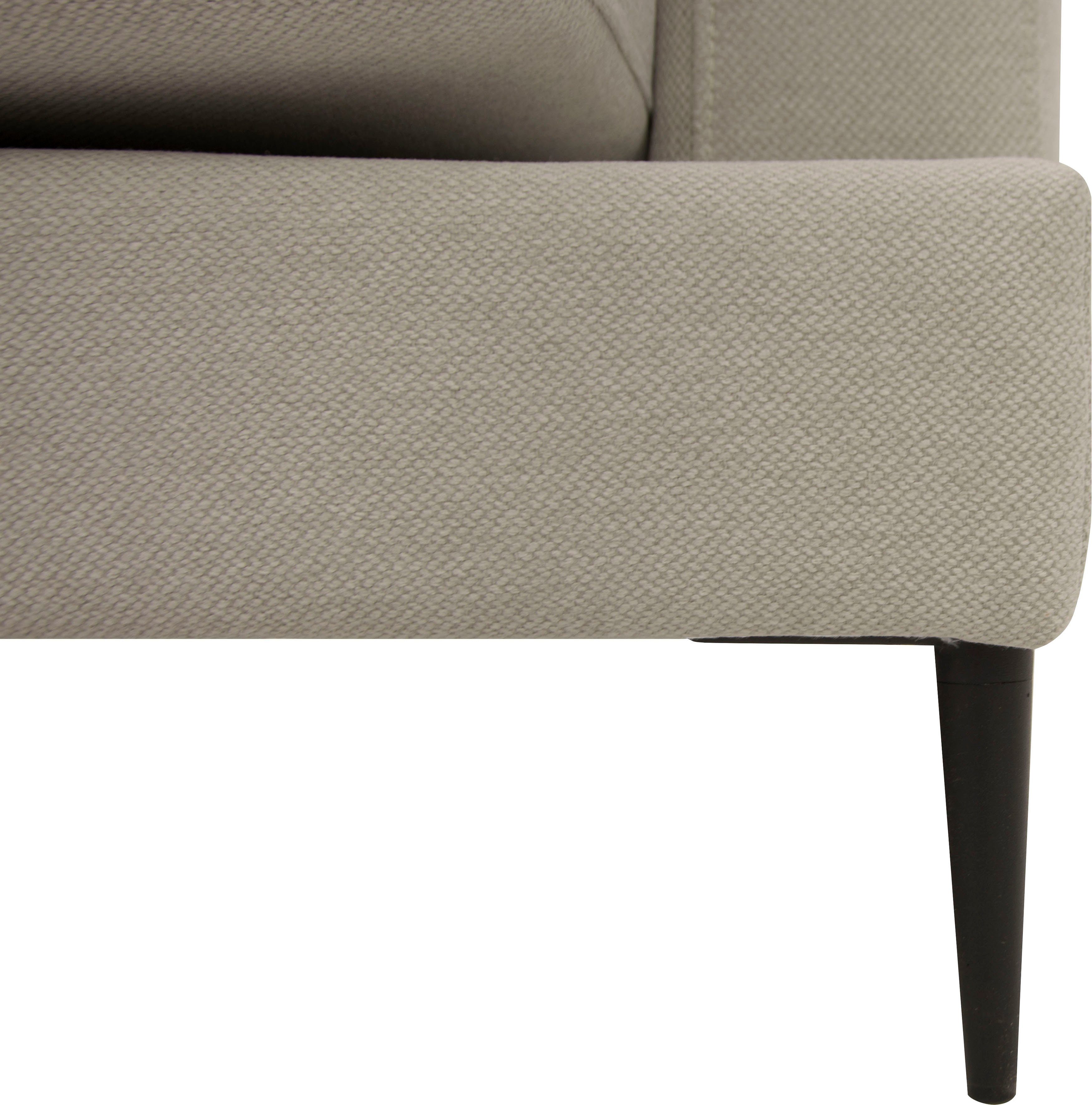 Leonique Récamier Cozy chaise longue, afmetingen B/D/H: 195/97/80 cm met los kussen en metalen poten, armleuning naar keuze links of rechts