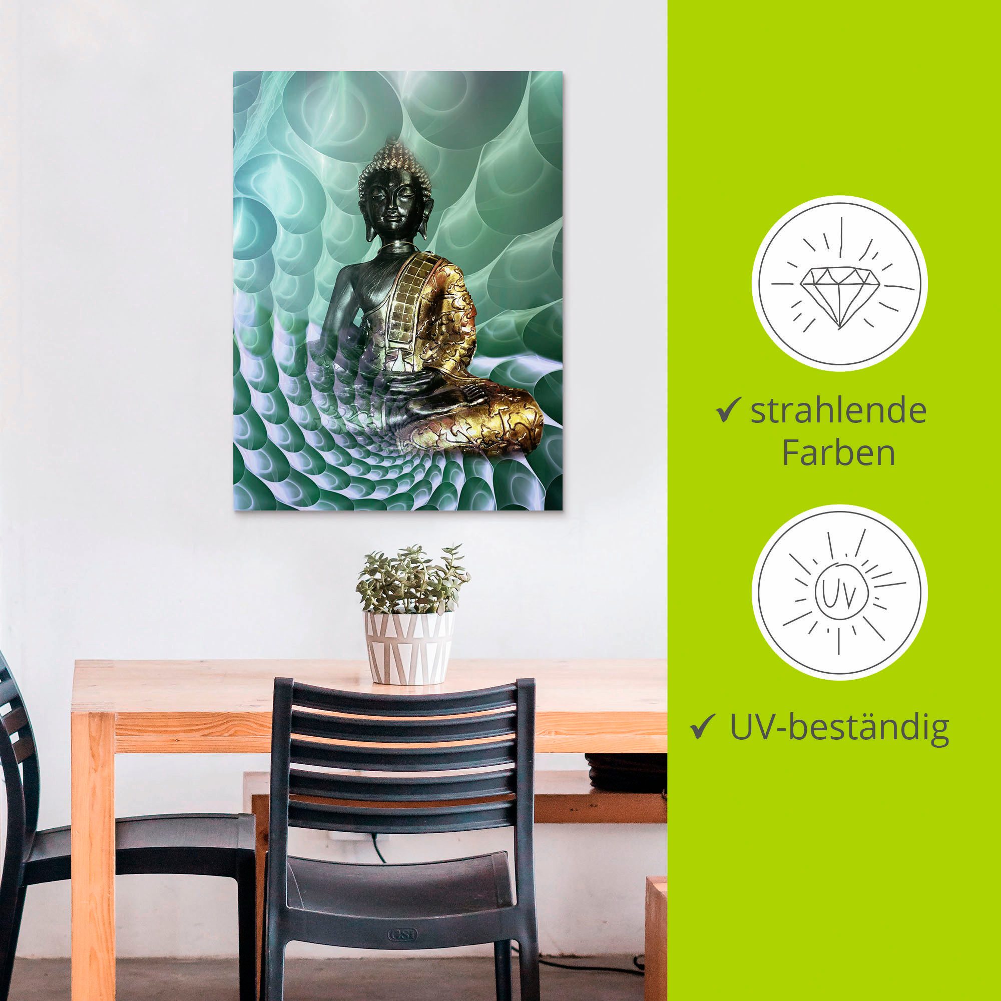 Artland Artprint Boeddha’s droomwereld CB als artprint van aluminium, artprint voor buiten, artprint op linnen, poster, muursticker