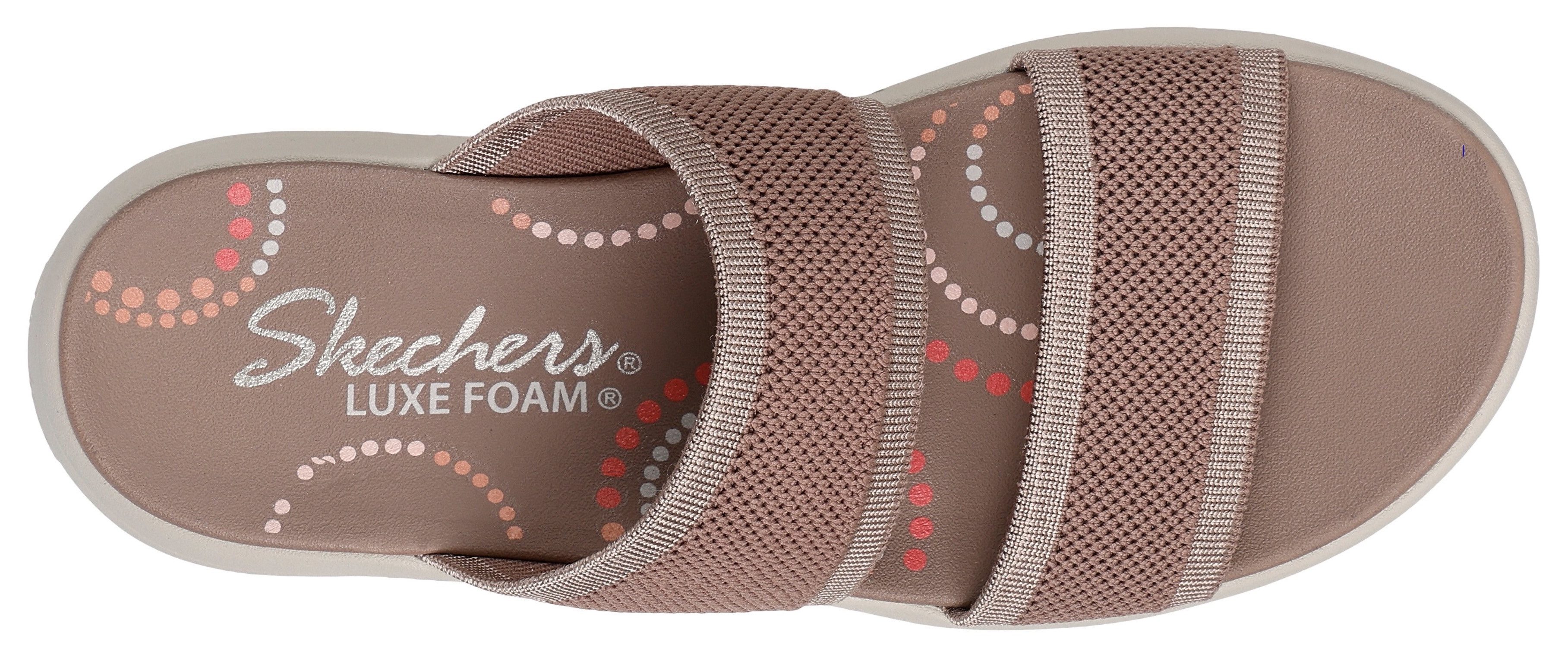 Skechers Slippers SPORTY SLIM , wig sandaal, strand schoen in vegan verwerking