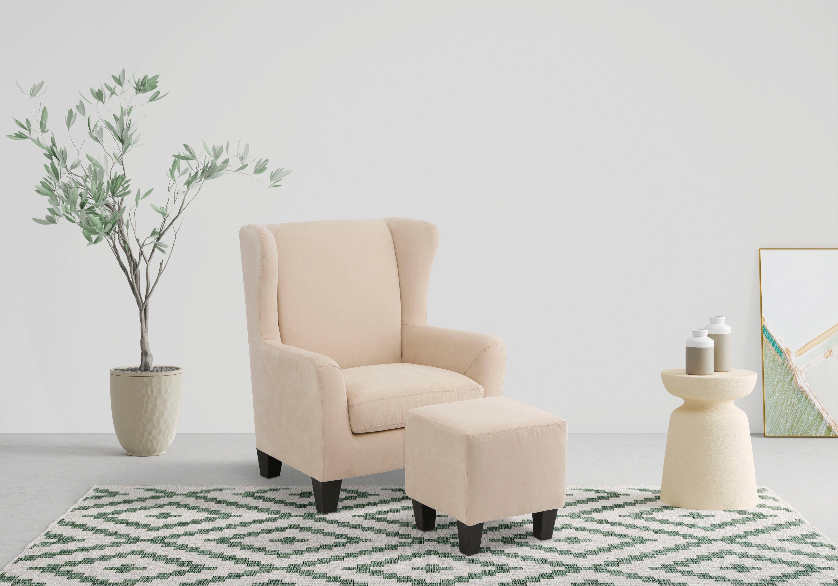 Home affaire Fauteuil Chilly met prettig binnenveringsinterieur, in drie verschillende stofkwaliteit