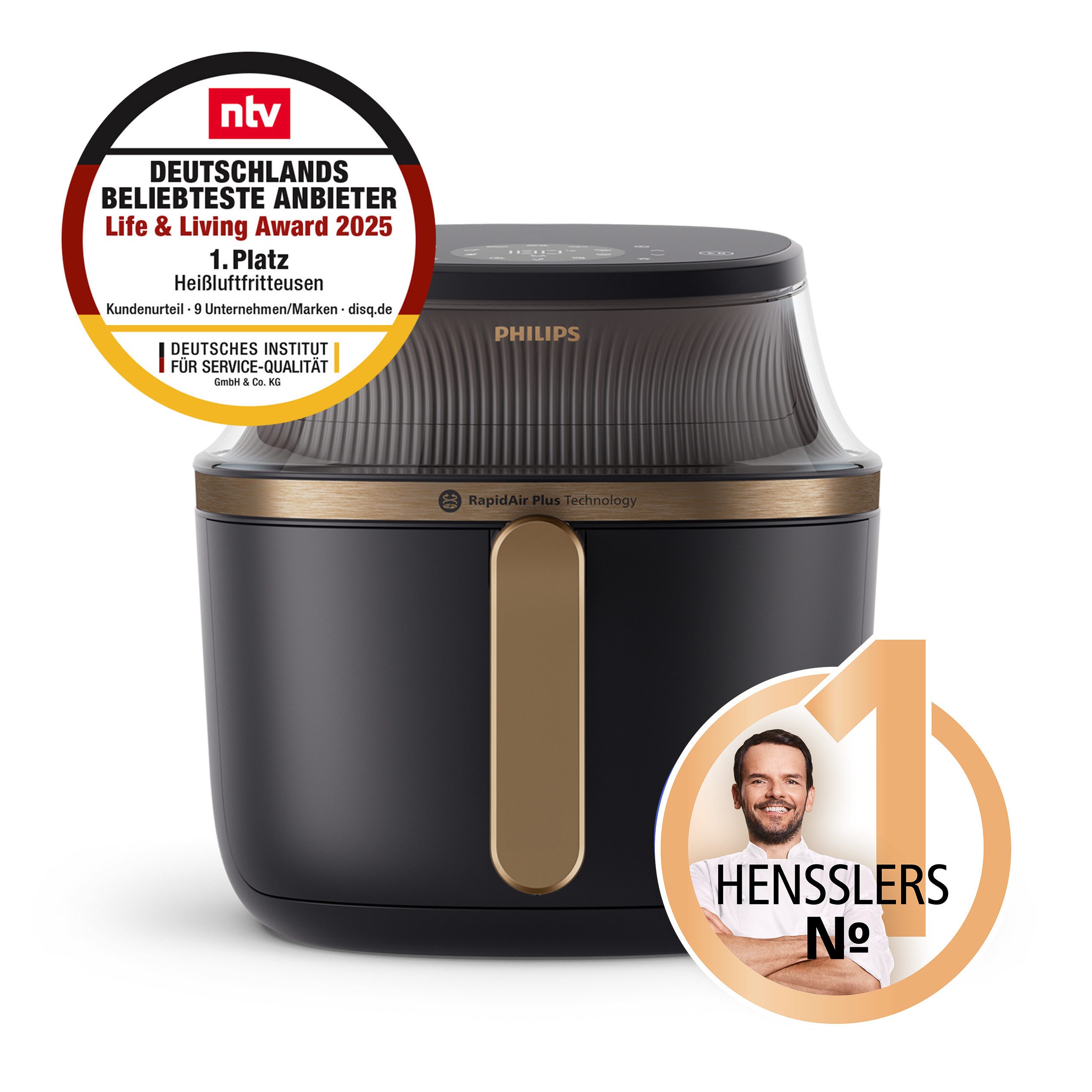Philips Airfryer 3000 NA332/00, met 6.2L, kijkvenster