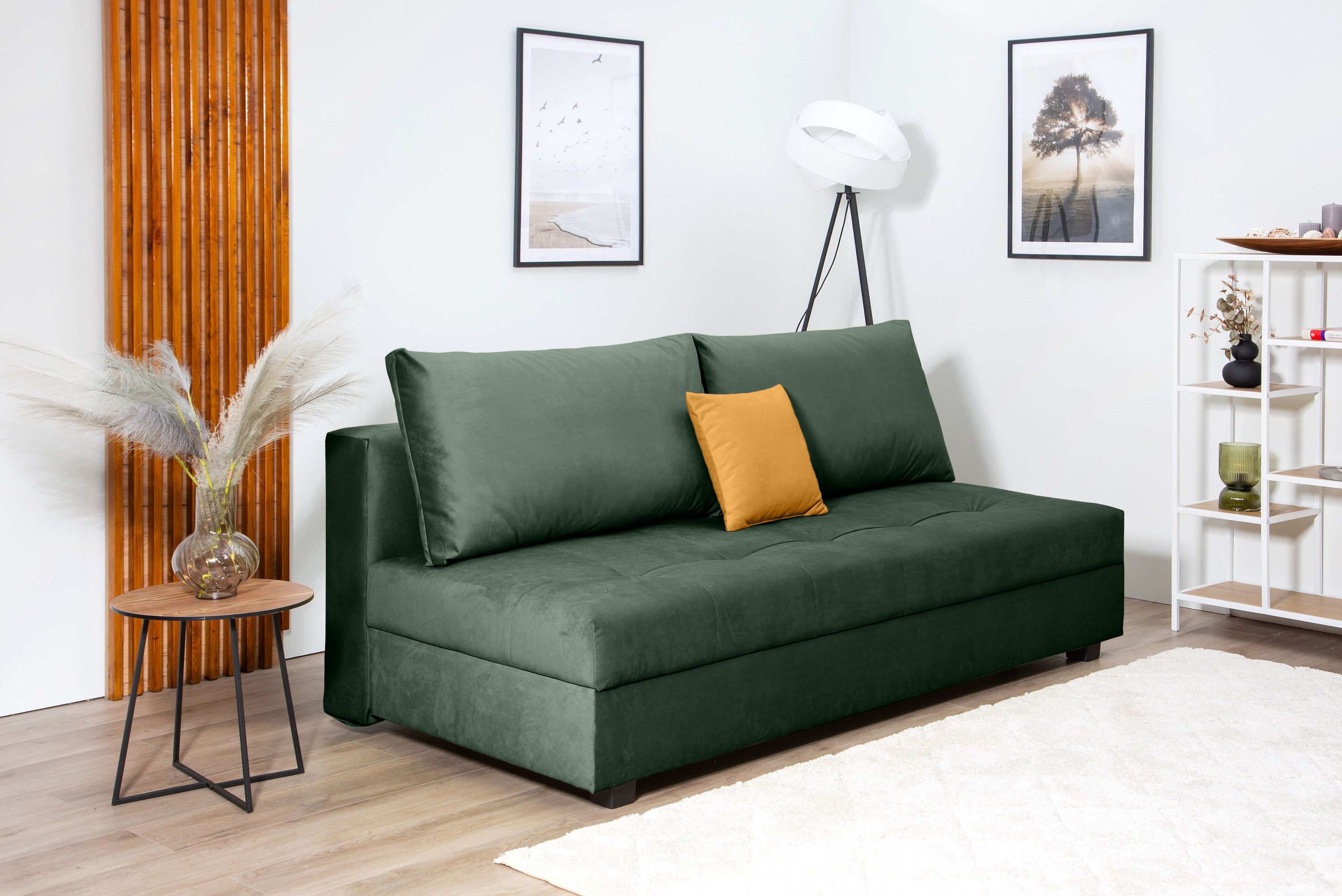 COLLECTION AB Slaapbank DARIA inclusief slaapfunctie en bedlade Slaapbank, bedfunctie, bedlade, inclusief rugkussens, veerkern