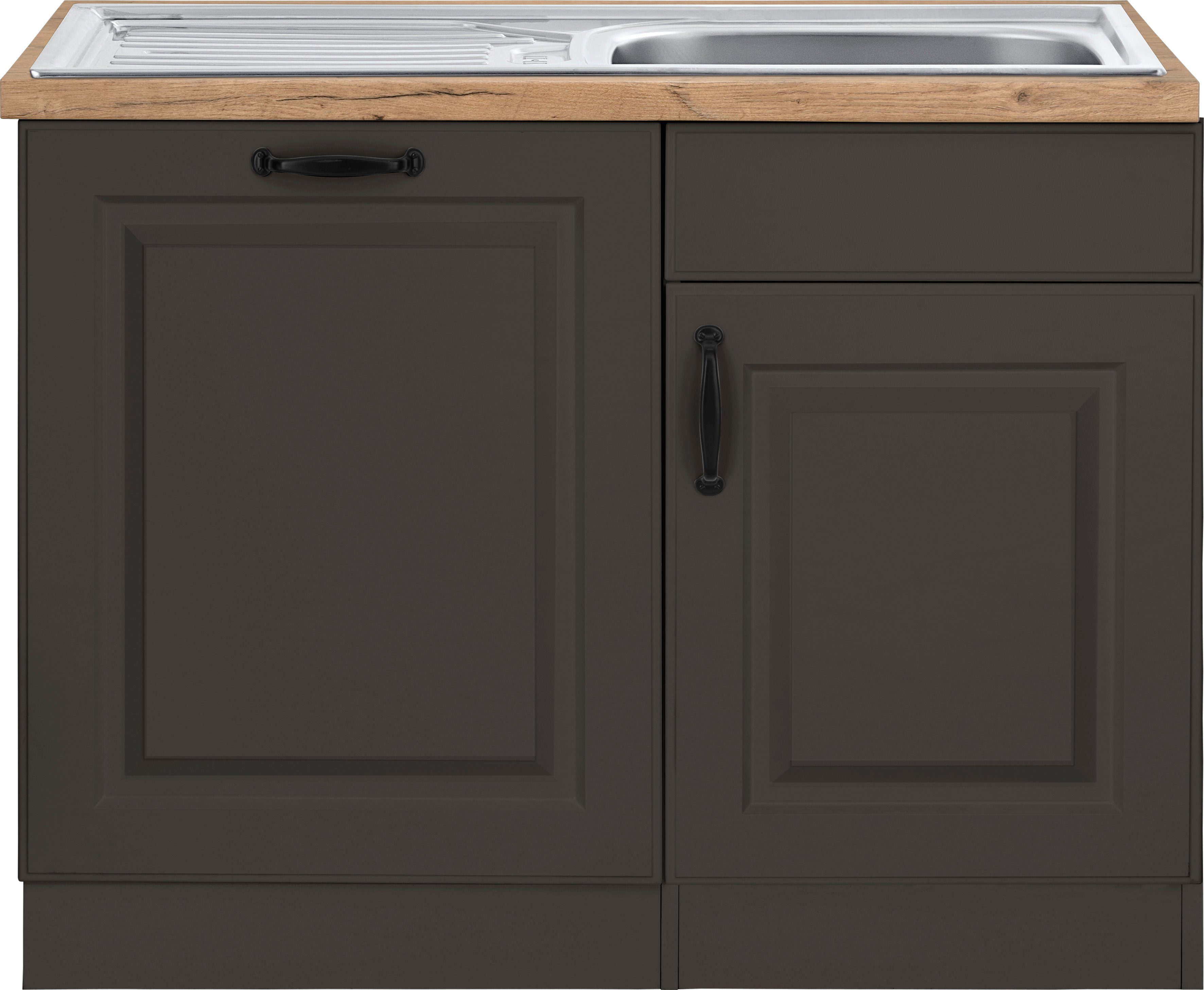 wiho Küchen Gootsteenkast Erla 110 cm breed, inclusief deur/voet voor vaatwassers