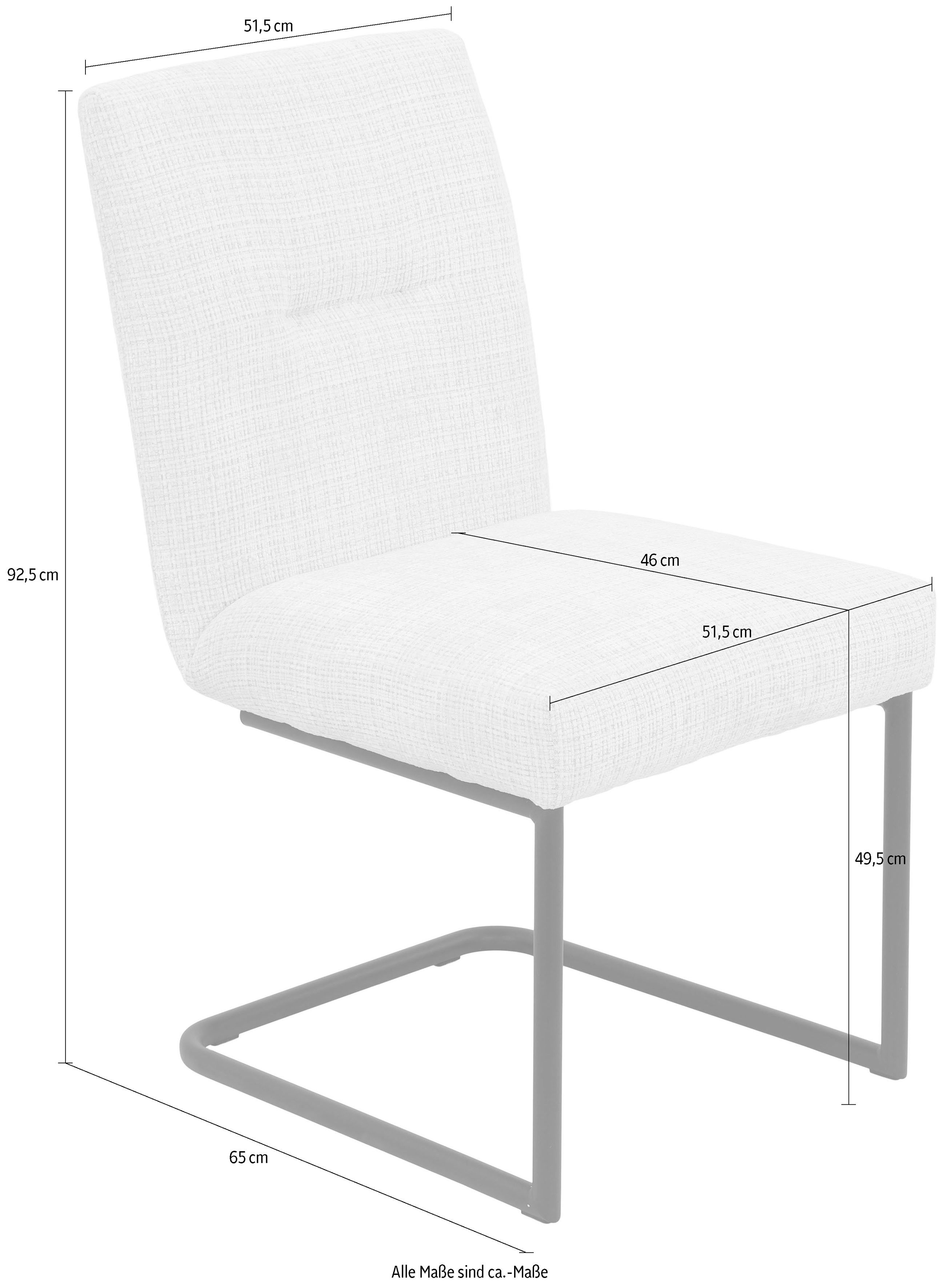 HELA Vrijdragende stoel Cleo Comfortzitting met veren (set, 2 stuks)