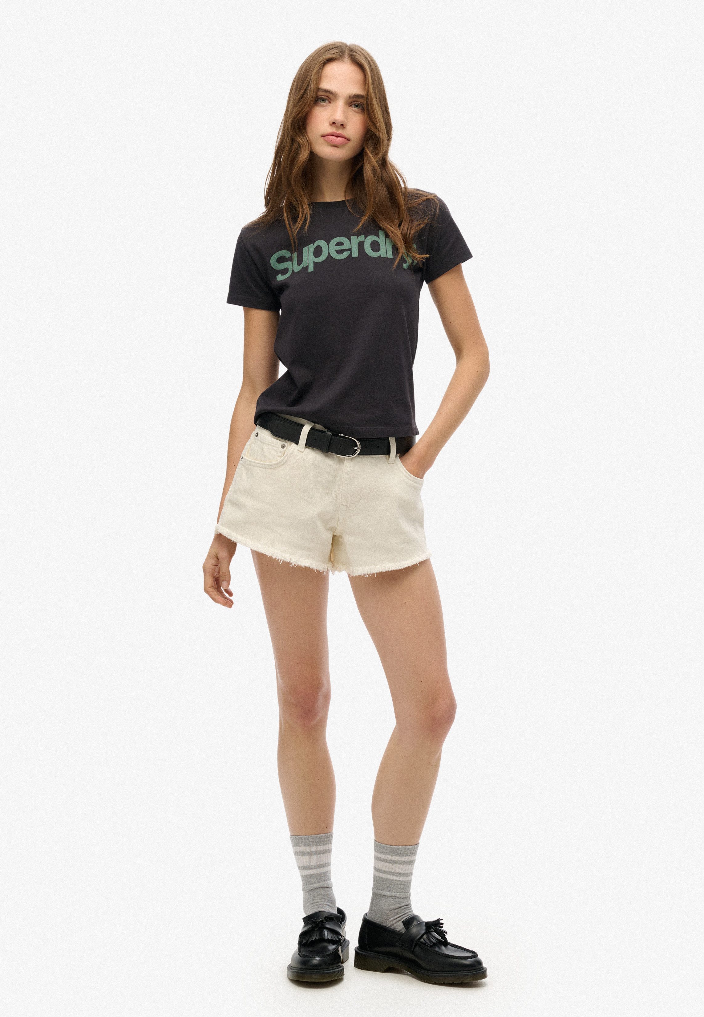 Superdry Shirt met korte mouwen CORE LOGO CITY FITTED TEE