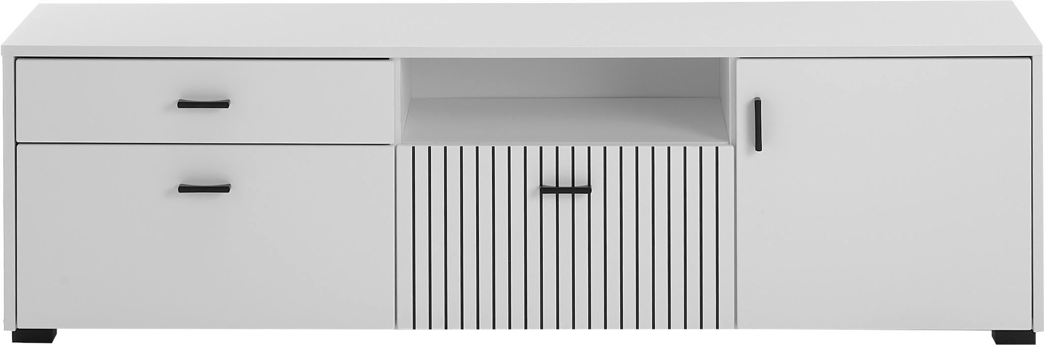 INOSIGN Tv-meubel Hudson in moderne trendkleur, handgrepen van metaal (zwart), breedte 150 cm
