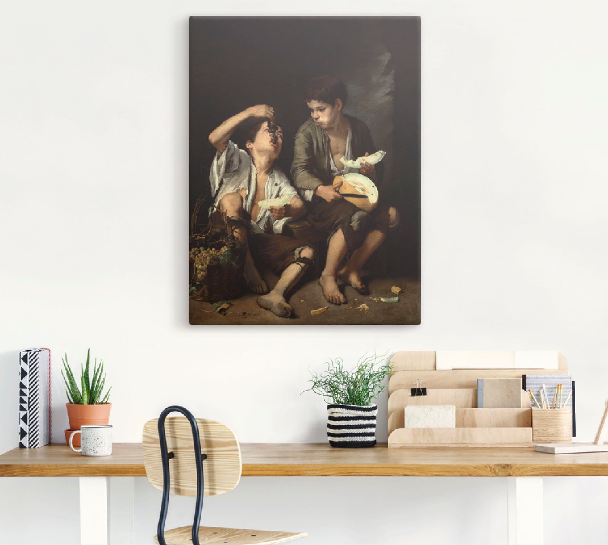 Artland Artprint op linnen Druiven en meloen eters. 1645/46