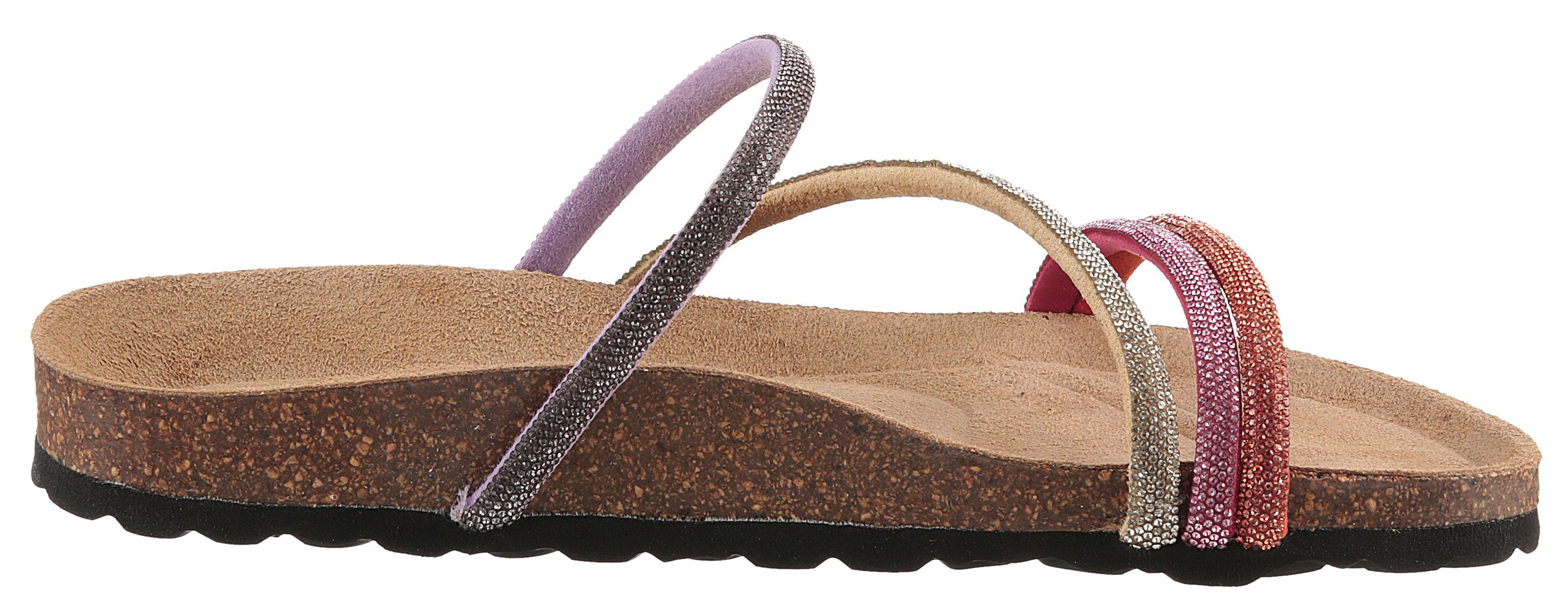 Aniston SHOES Slippers , zomerschoen, strandschoen, glitterstenen - nieuwe collectie