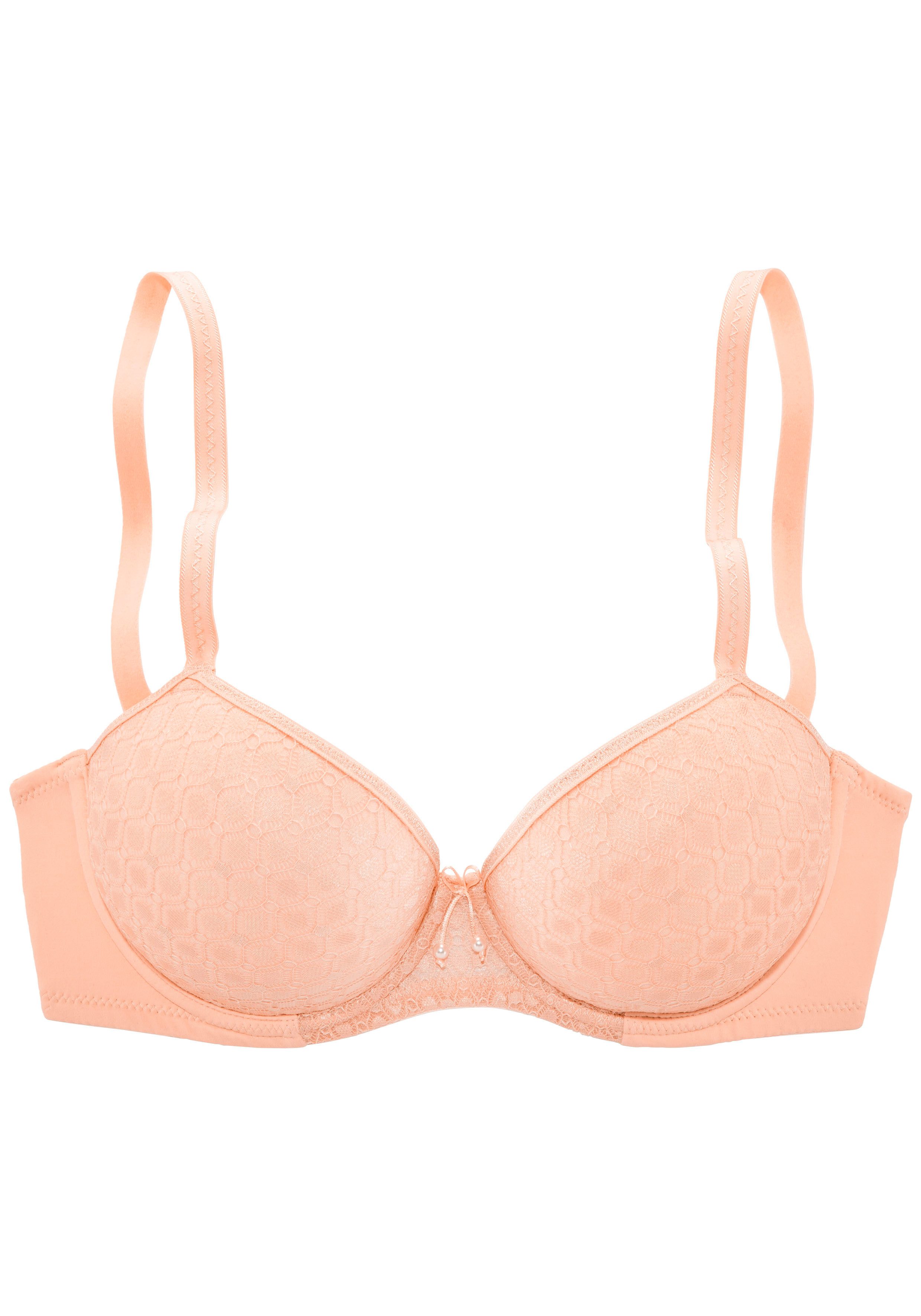 Lascana Bh met steuncups met kant over naadloze cups, op de modellerende beugel, dessous