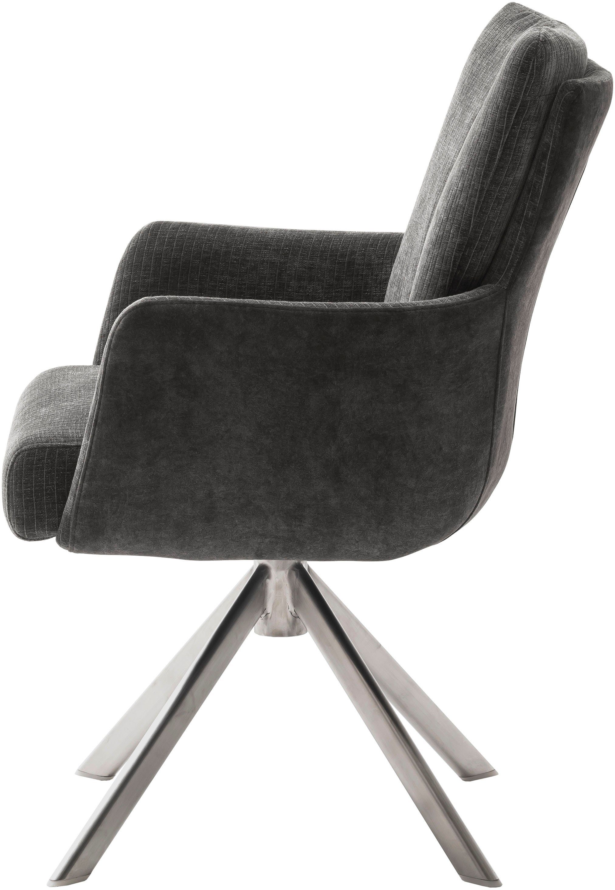 MCA furniture Eetkamerstoel MALIA (set, 2 stuks), 360° draaibaar, pocketvering, zithoogte ca. 49 cm