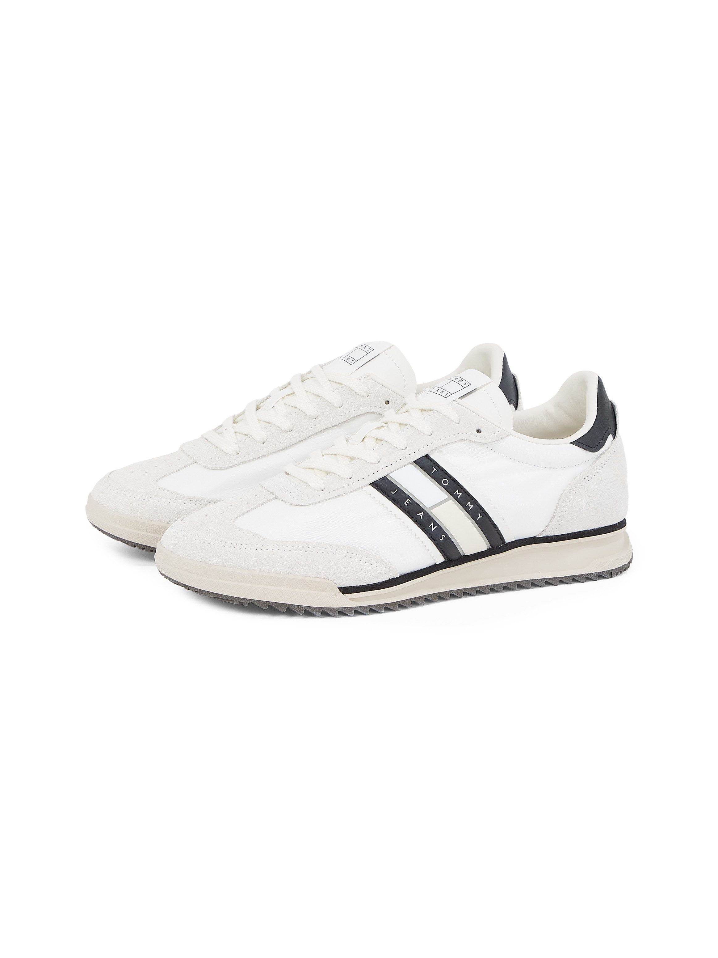 TOMMY JEANS Sneakers TJM RETRO RUNNER CLEATED , vrijetijdsschoen, lage schoen, veterschoen met contrastafwerking
