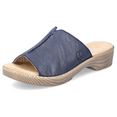 rieker slippers met loopzool in hout-look blauw