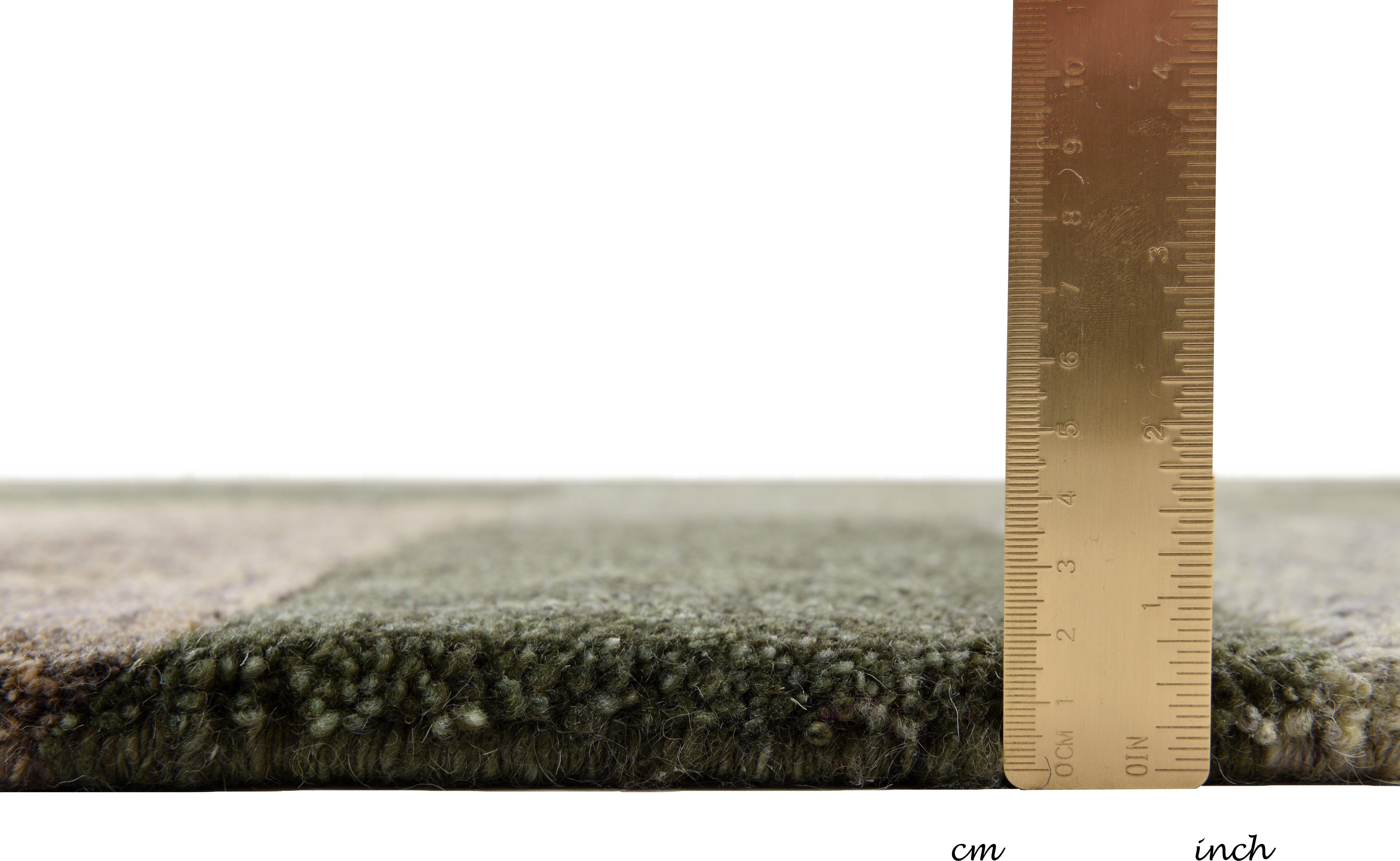 THEKO Wollen kleed Dalas - 7709 zuivere wol, met de hand geknoopt, patchworkdesign
