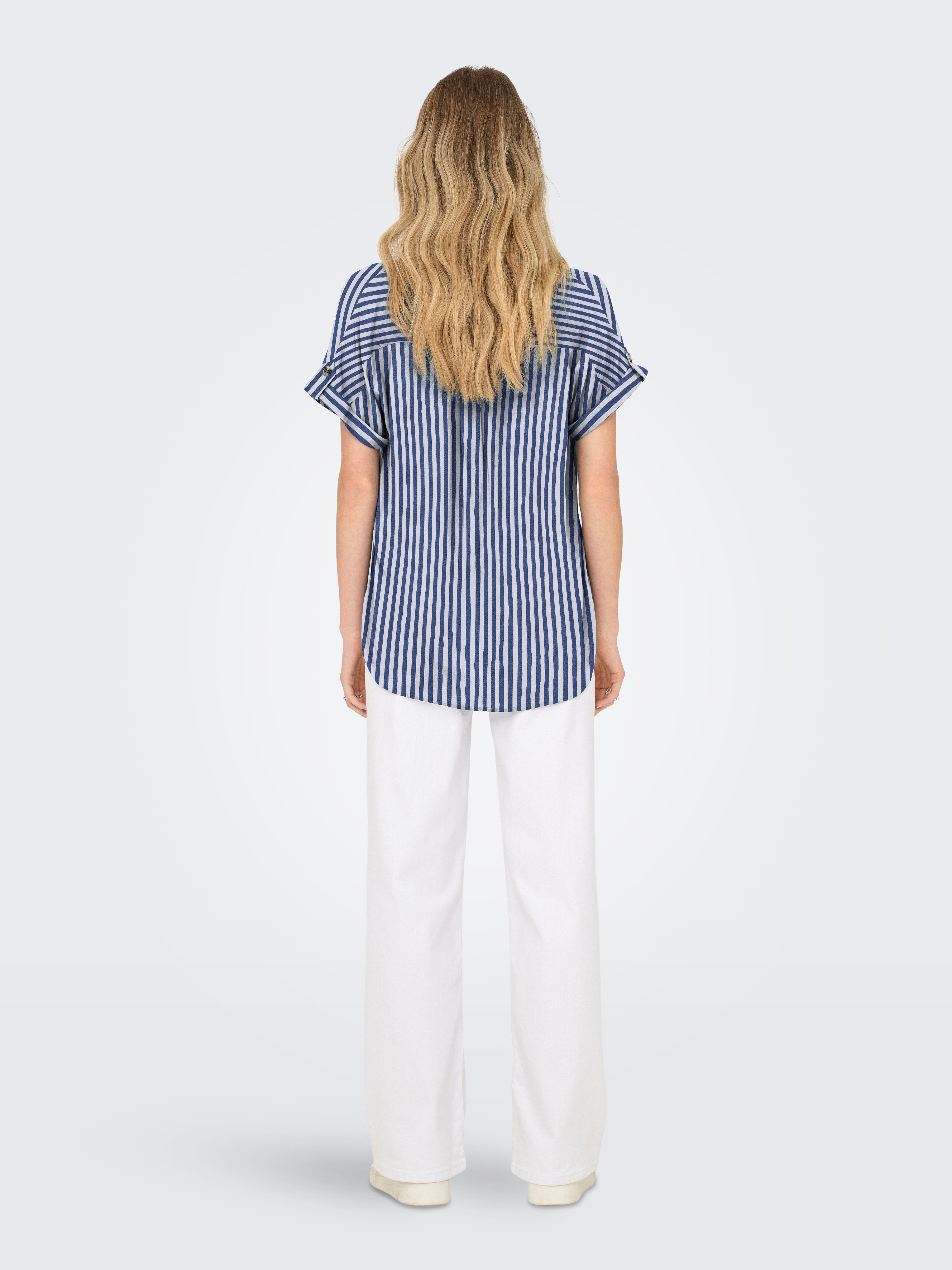 Only Blouse met korte mouwen ONLYASMIN SHIRT S/S WVN NOOS